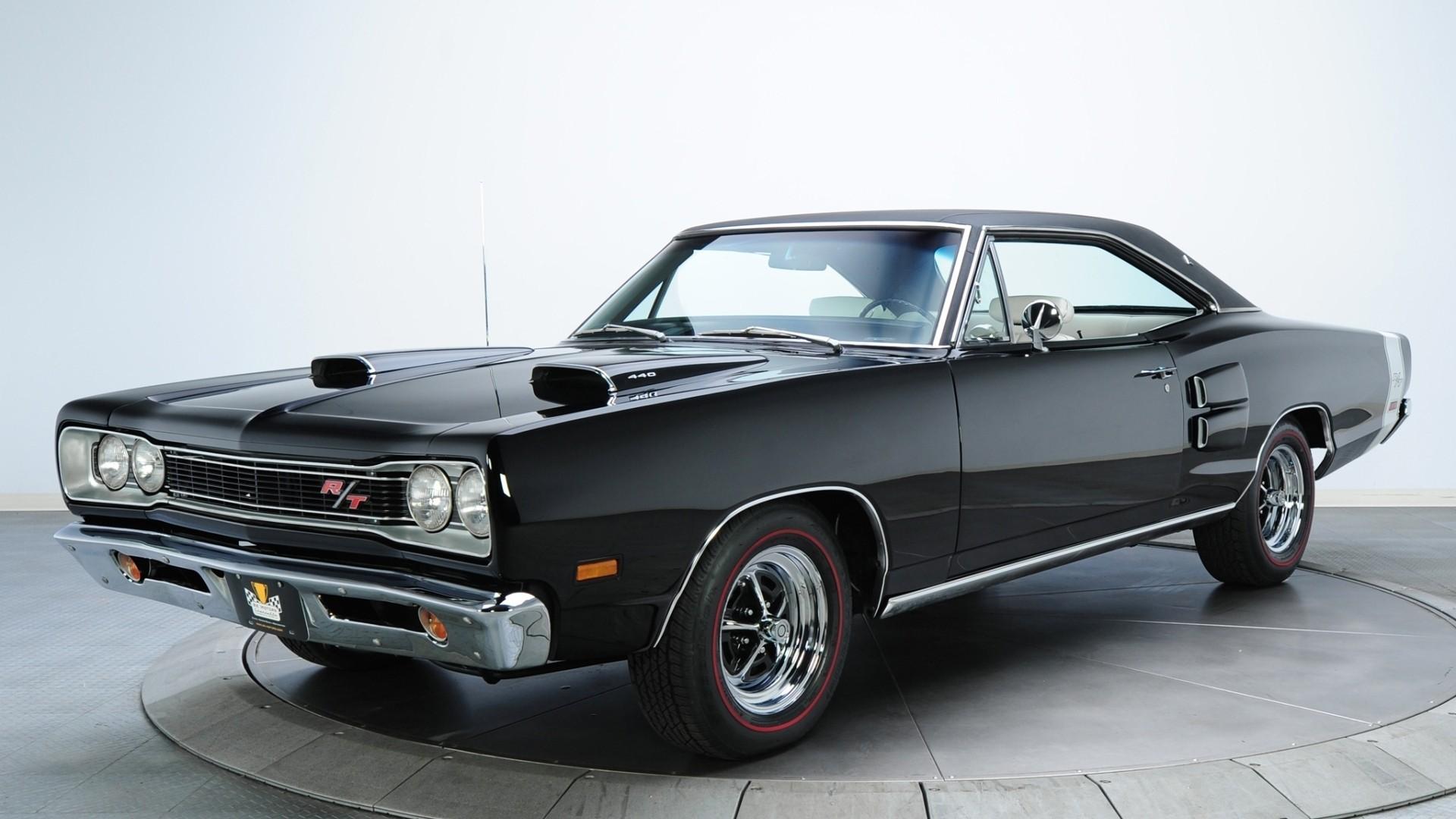 Dodge Coronet nera vintage, 1920x1080 Full HD, PC
