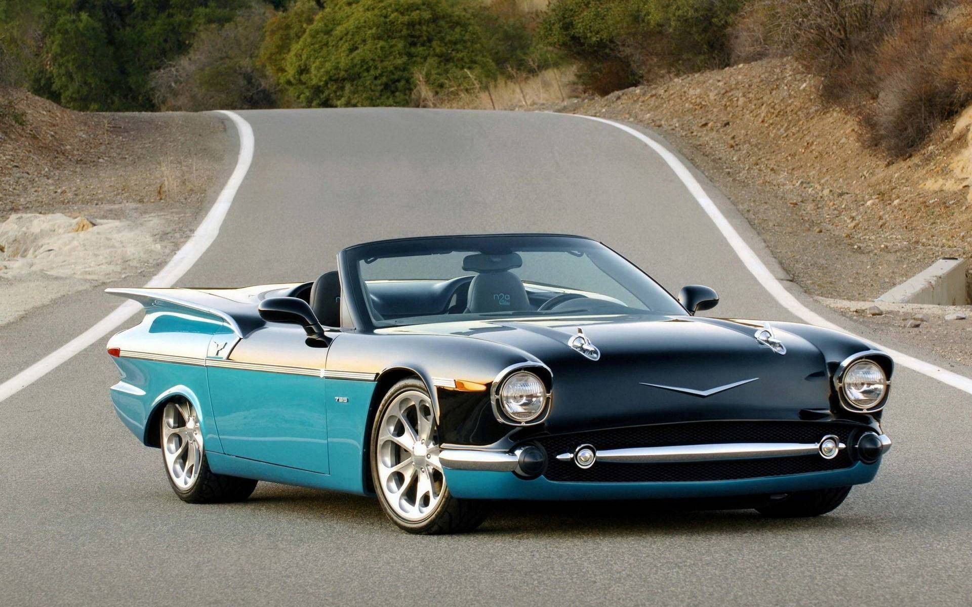 Muscle car vintage decappottabile blu, 1920x1200 Full HD+, Laptop