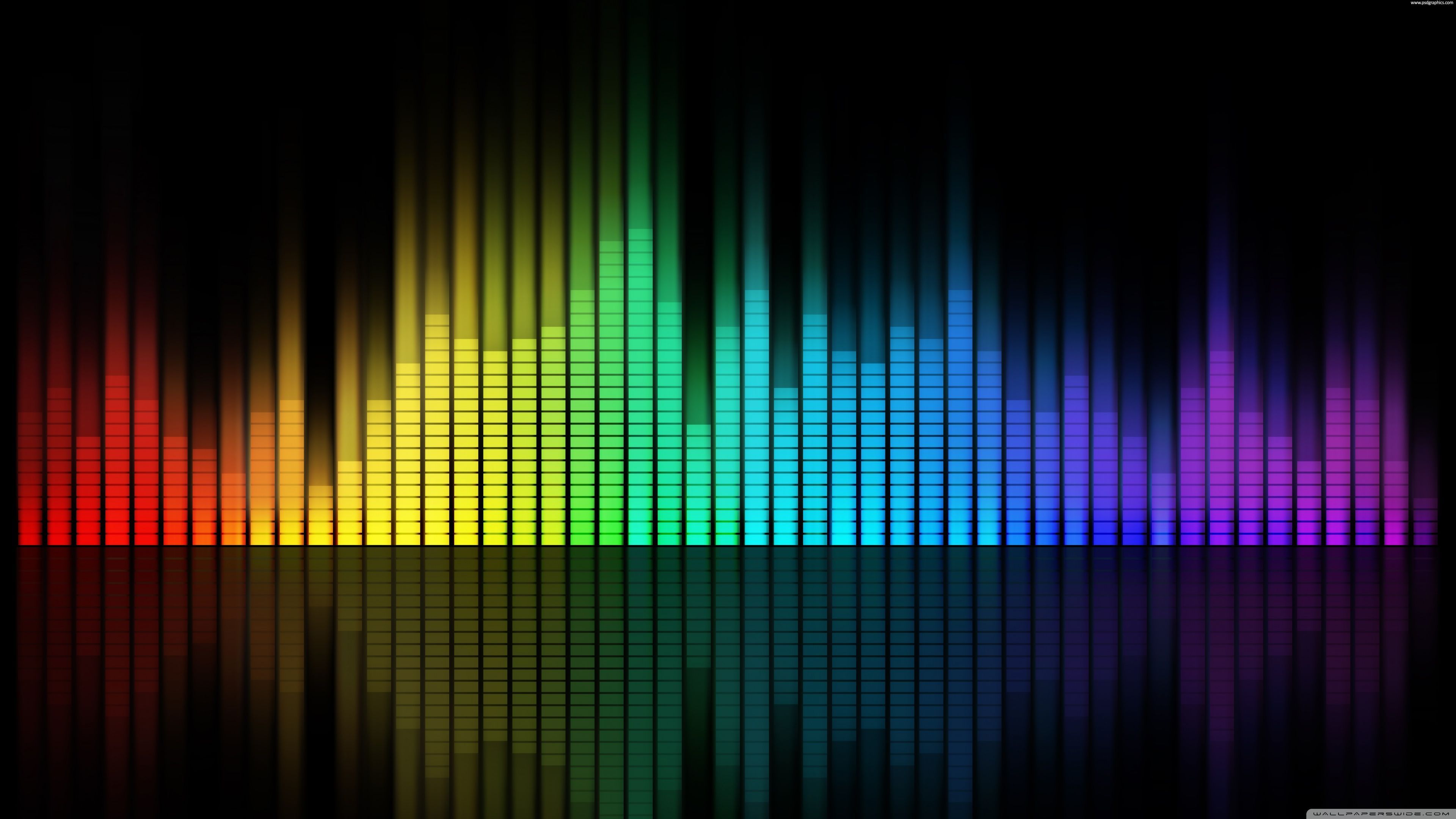 Equalizzatore audio colorato, 3840x2160 4K, Desktop 4K