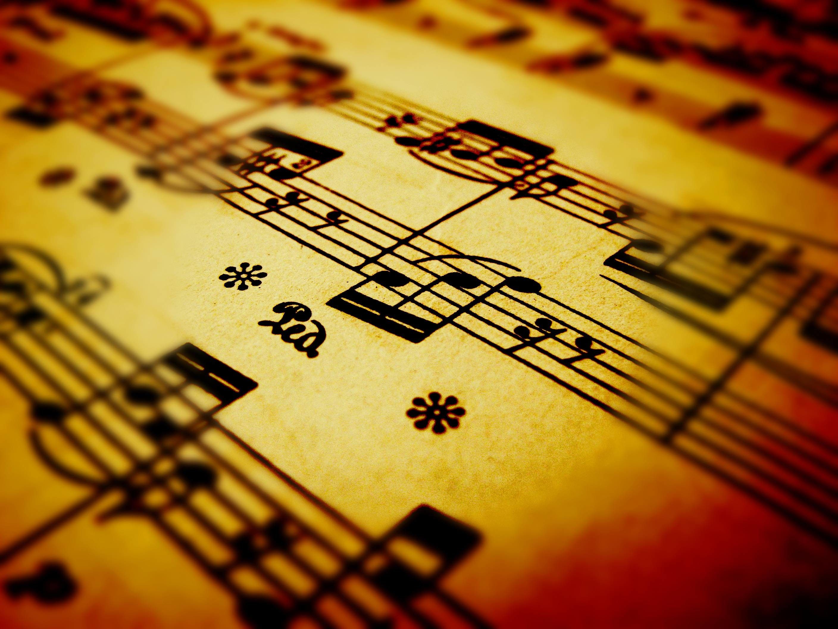 Spartito musicale seppia vintage, 2816x2112 2K+, Laptop