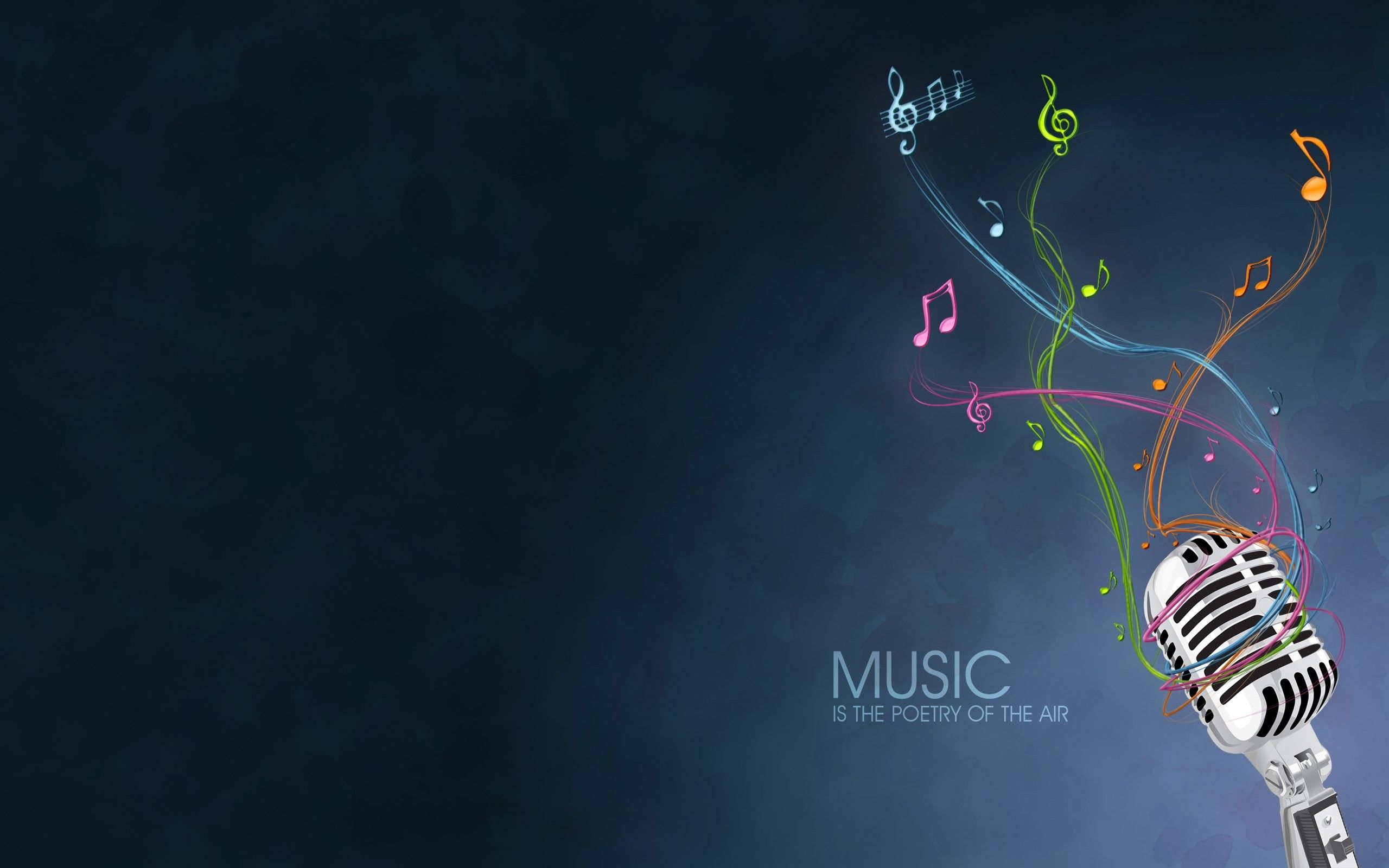 Microfono con note musicali colorate, 2560x1600 WQXGA, MacBook Pro