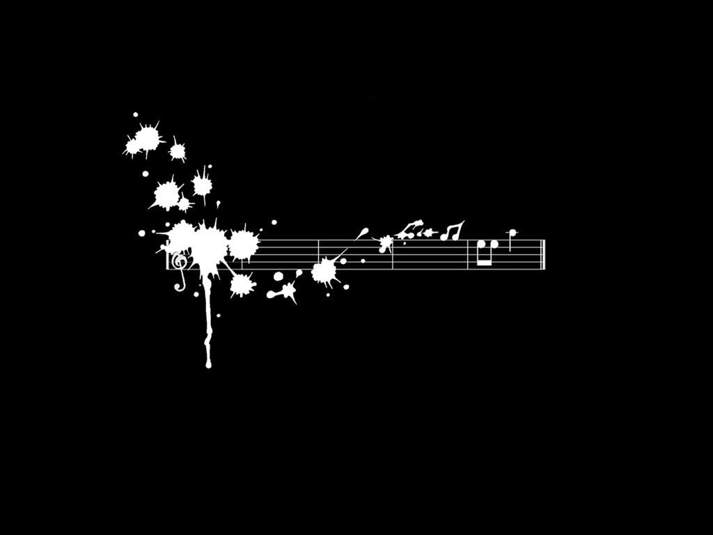 Note musicali schizzi bianco nero, 1024x768 HD, iMac