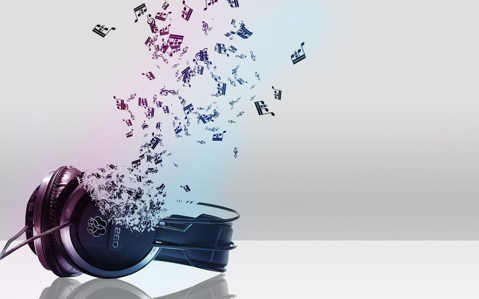 Cuffie con note musicali astratte, 1920x1200 WUXGA, PC