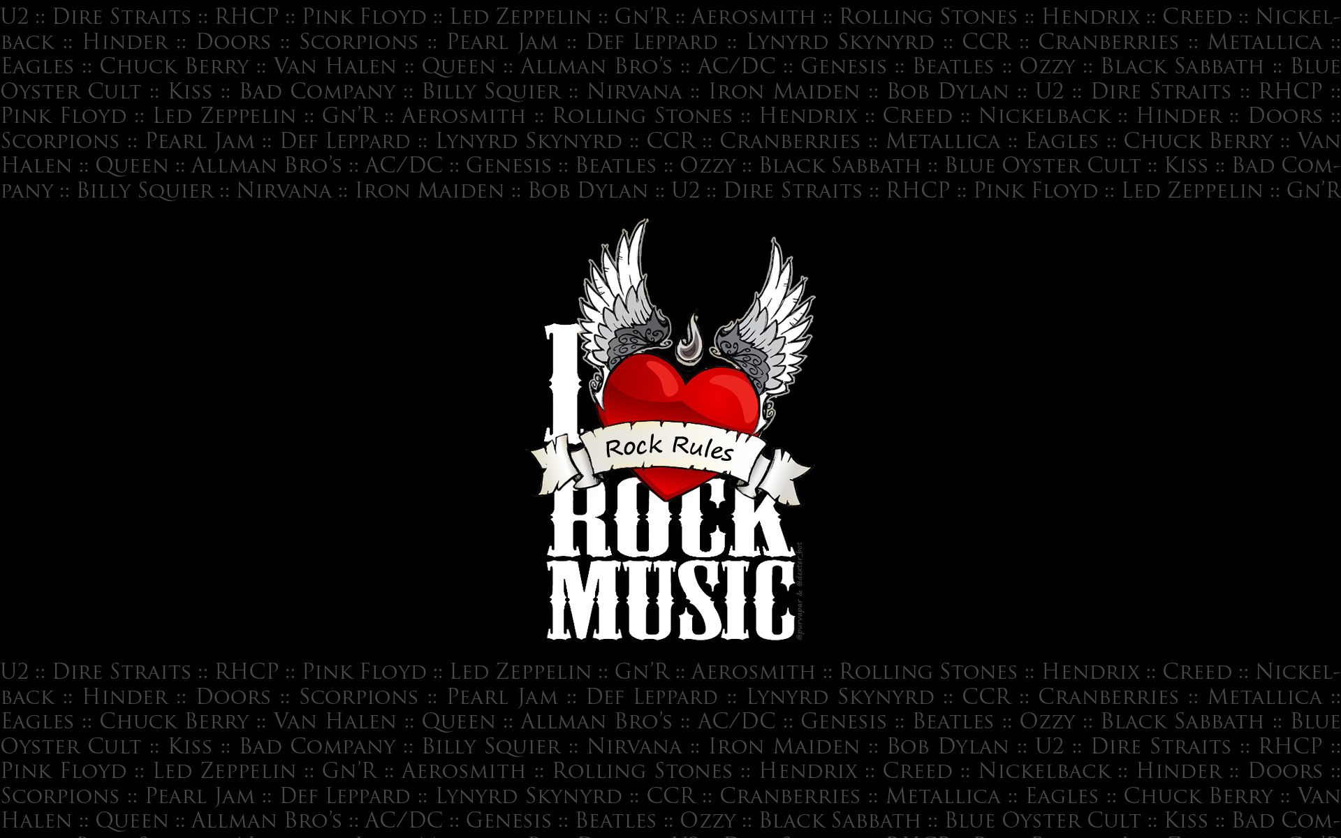 Cuore alato I Love Rock, 1920x1200 WUXGA, PC