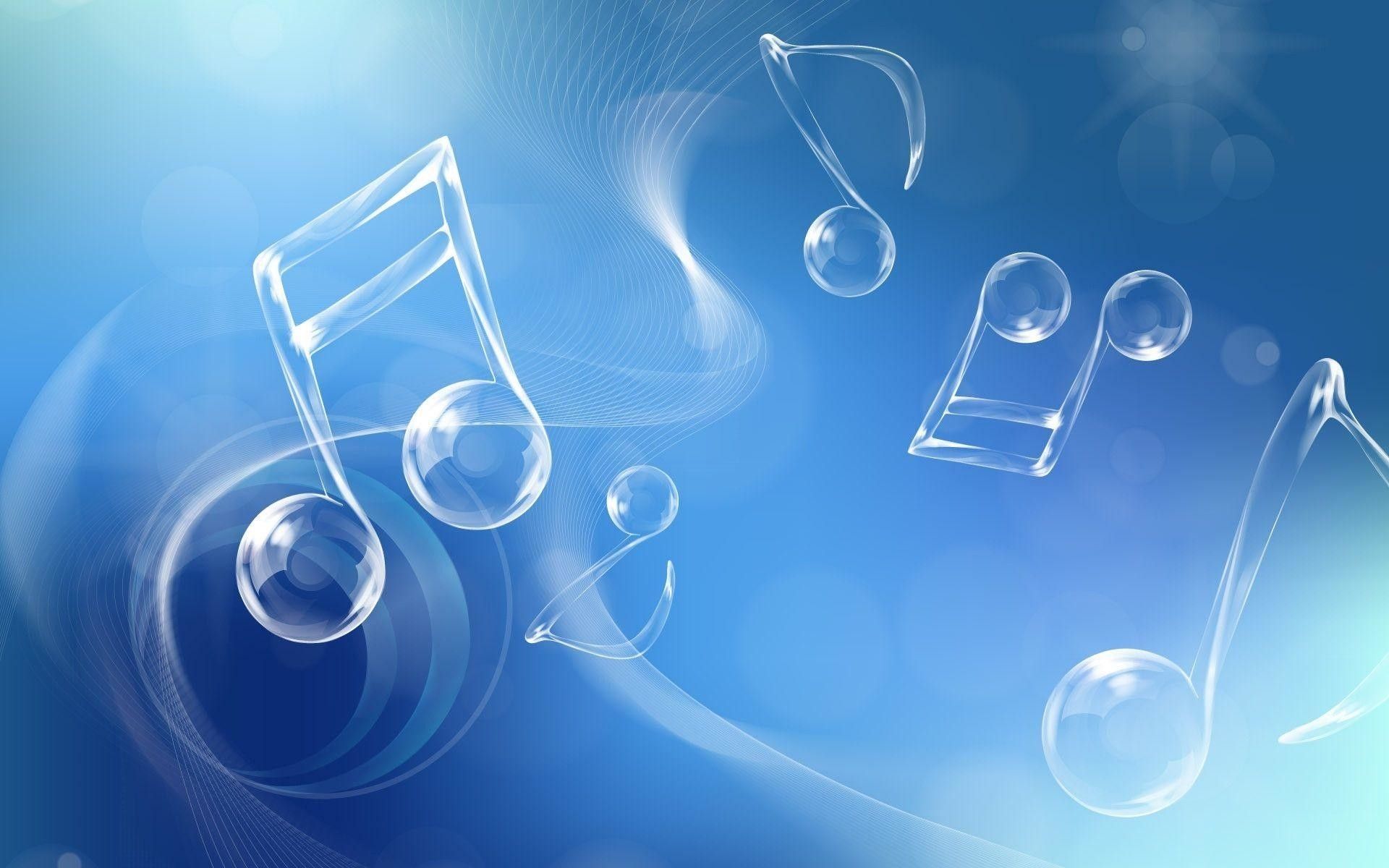 Note musicali trasparenti sfondo blu, 1920x1200 WUXGA, Laptop