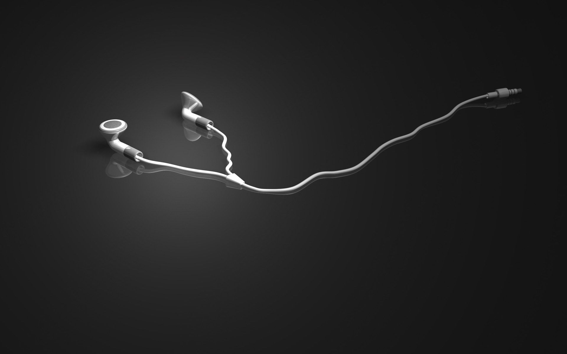 Auricolari bianchi su sfondo nero, 1920x1200 Full HD+ WUXGA, Desktop