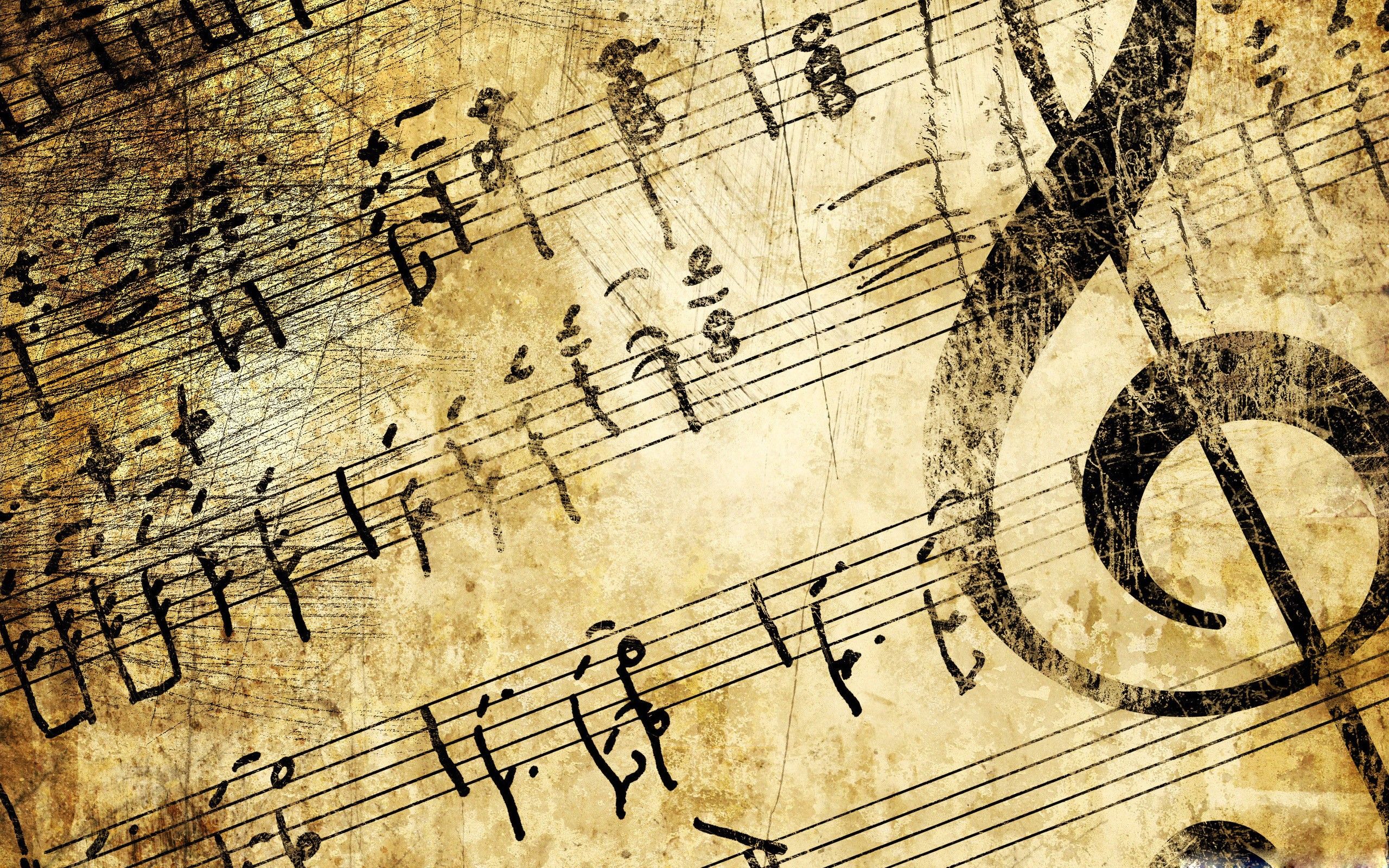 Spartito musicale antico con chiave di violino, 2560x1600 WQXGA, PC
