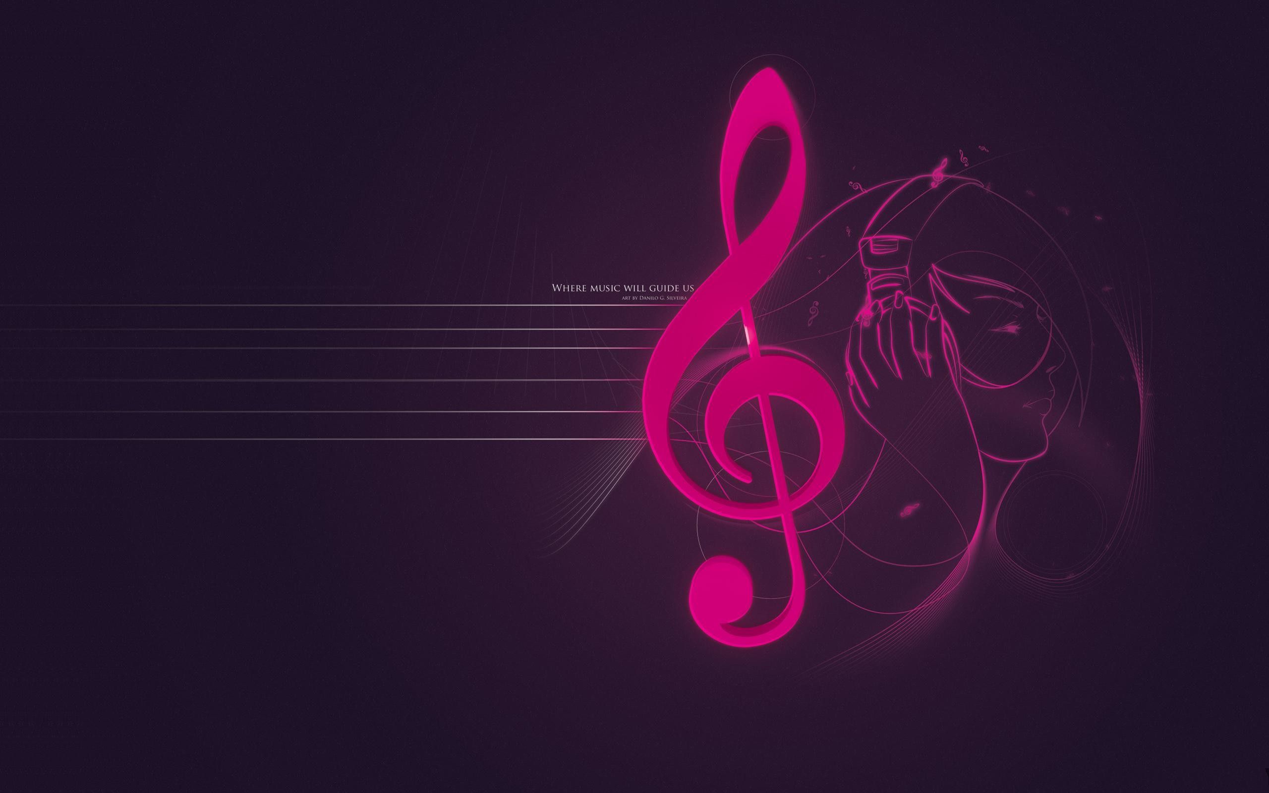 chiave di violino rosa neon, 2560x1600 2K+, PC
