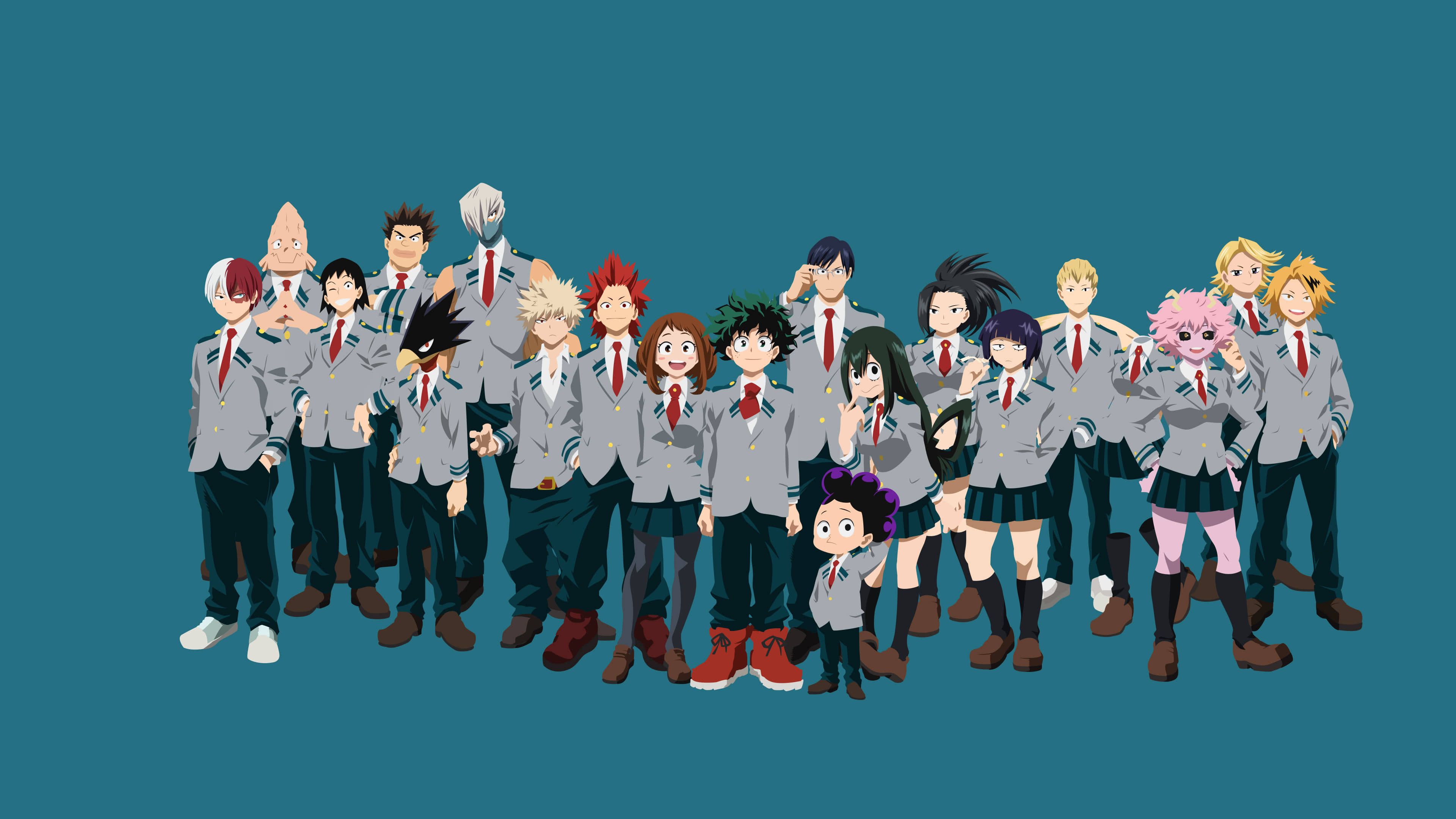 My Hero Academia personaggi gruppo, 3840x2160 Ultra HD, 4K TV
