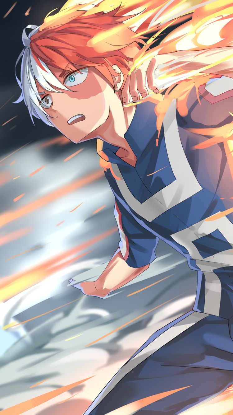 Shouto Todoroki My Hero Academia, eroi, 750x1334 Full HD Verticale, iPhone Plus