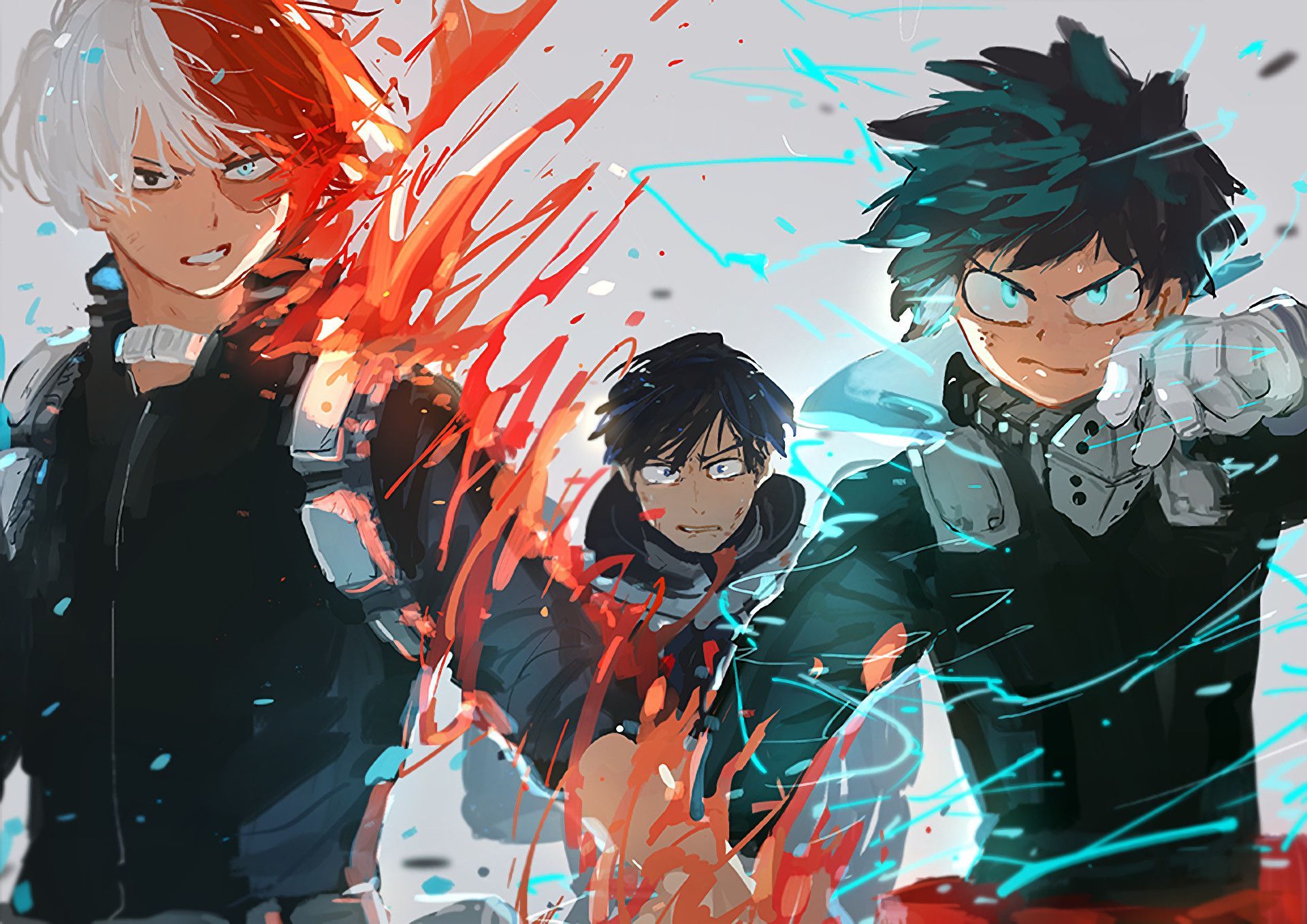 Todoroki, Deku, Bakugo My Hero Academia, eroi, 1920x1358 Full HD+, Desktop