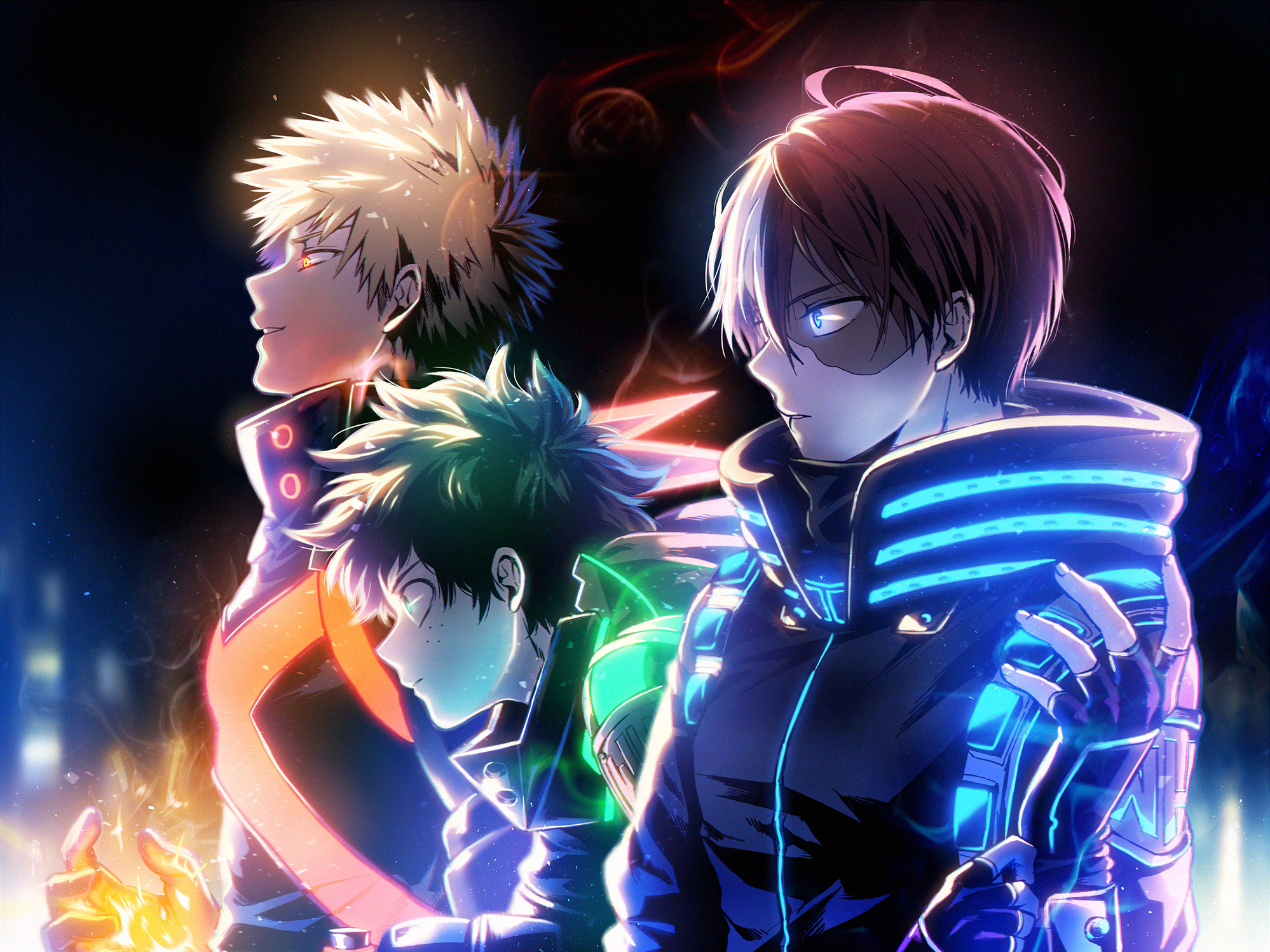 Bakugo, Deku e Todoroki, One For All, 1998x1498 WUXGA, PC