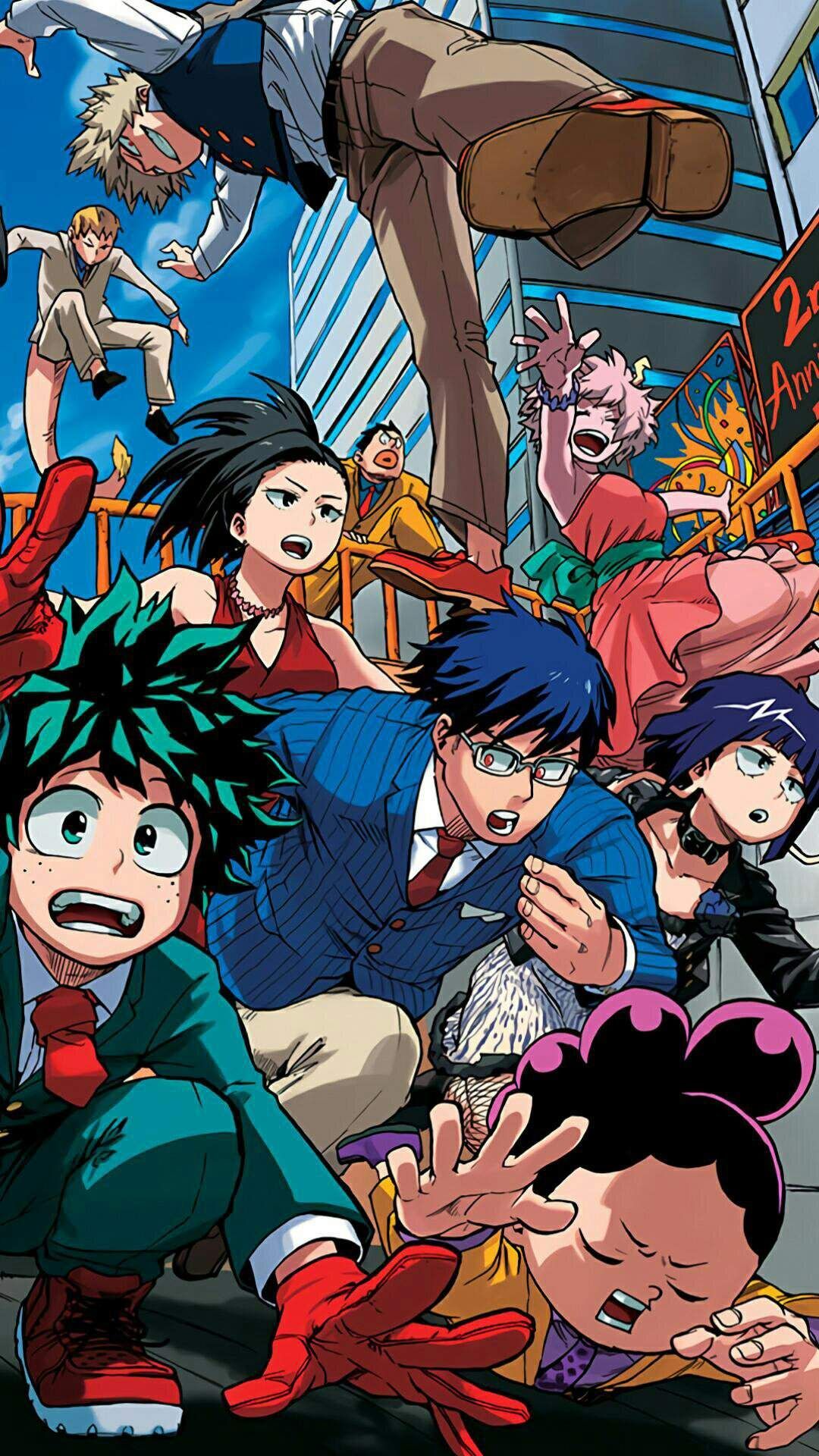 My Hero Academia personaggi gruppo, 1080x1920 Verticale, Mobile