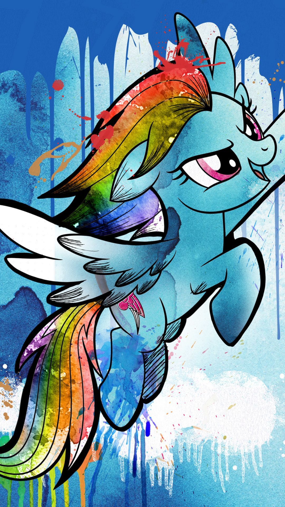 Rainbow Dash My Little Pony, 1080x1920 Full HD Verticale, Smartphone