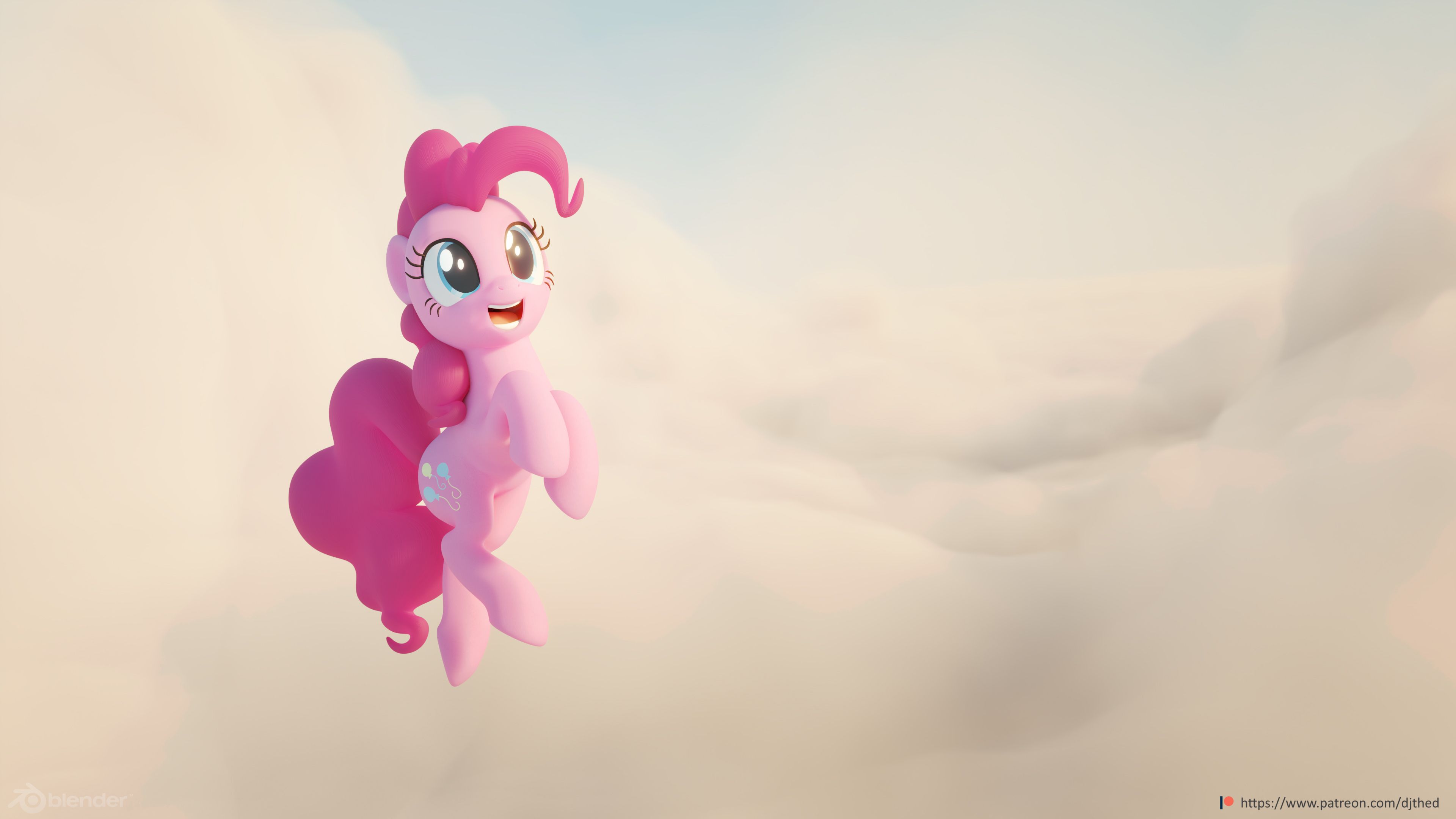 Pinkie Pie tra le nuvole, 3840x2160 4K Ultra HD, Monitor 4K