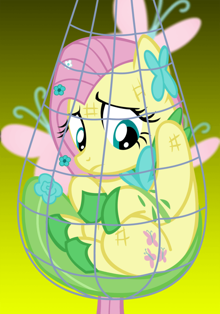 Fluttershy intrappolata in gabbia, 748x1069 Full HD Verticale, Smartphone