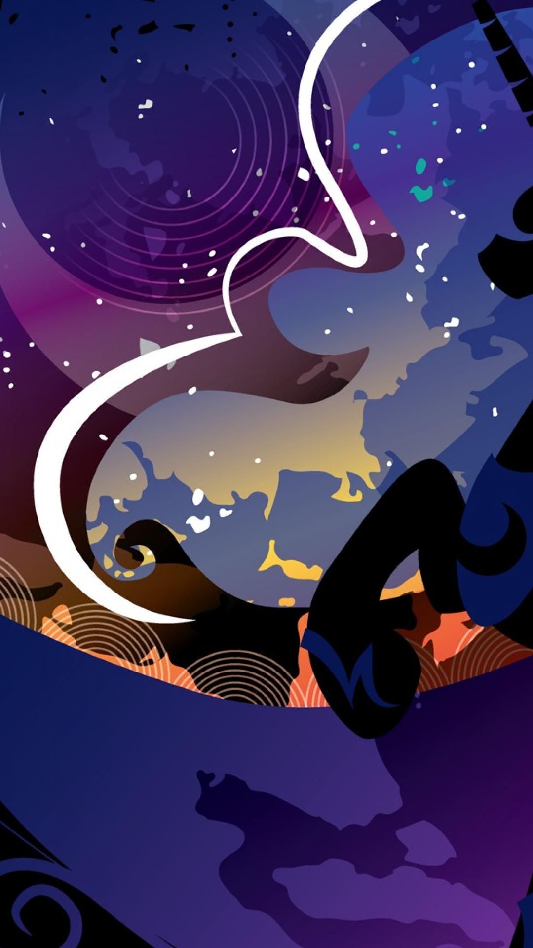 My Little Pony astratto notturno, 1080x1920 Full HD Verticale, iPhone