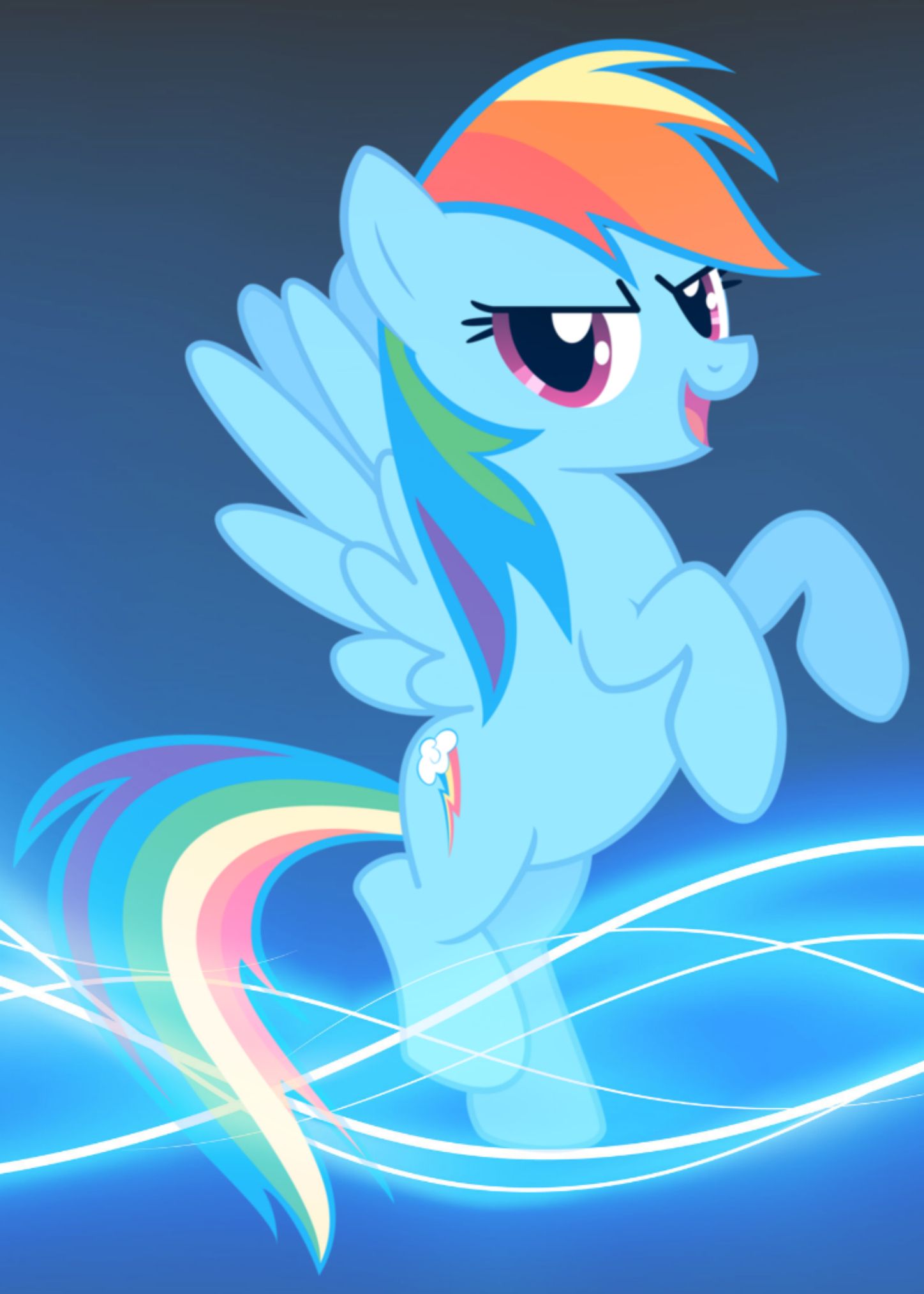 Rainbow Dash pony blu arcobaleno, 1448x2027 Full HD Verticale, Smartphone