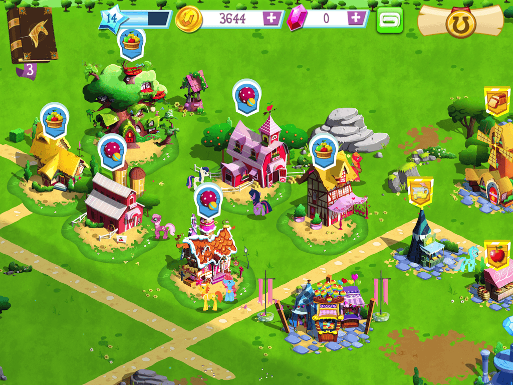 My Little Pony gioco villaggio colorato, 1024x768 HD, iMac