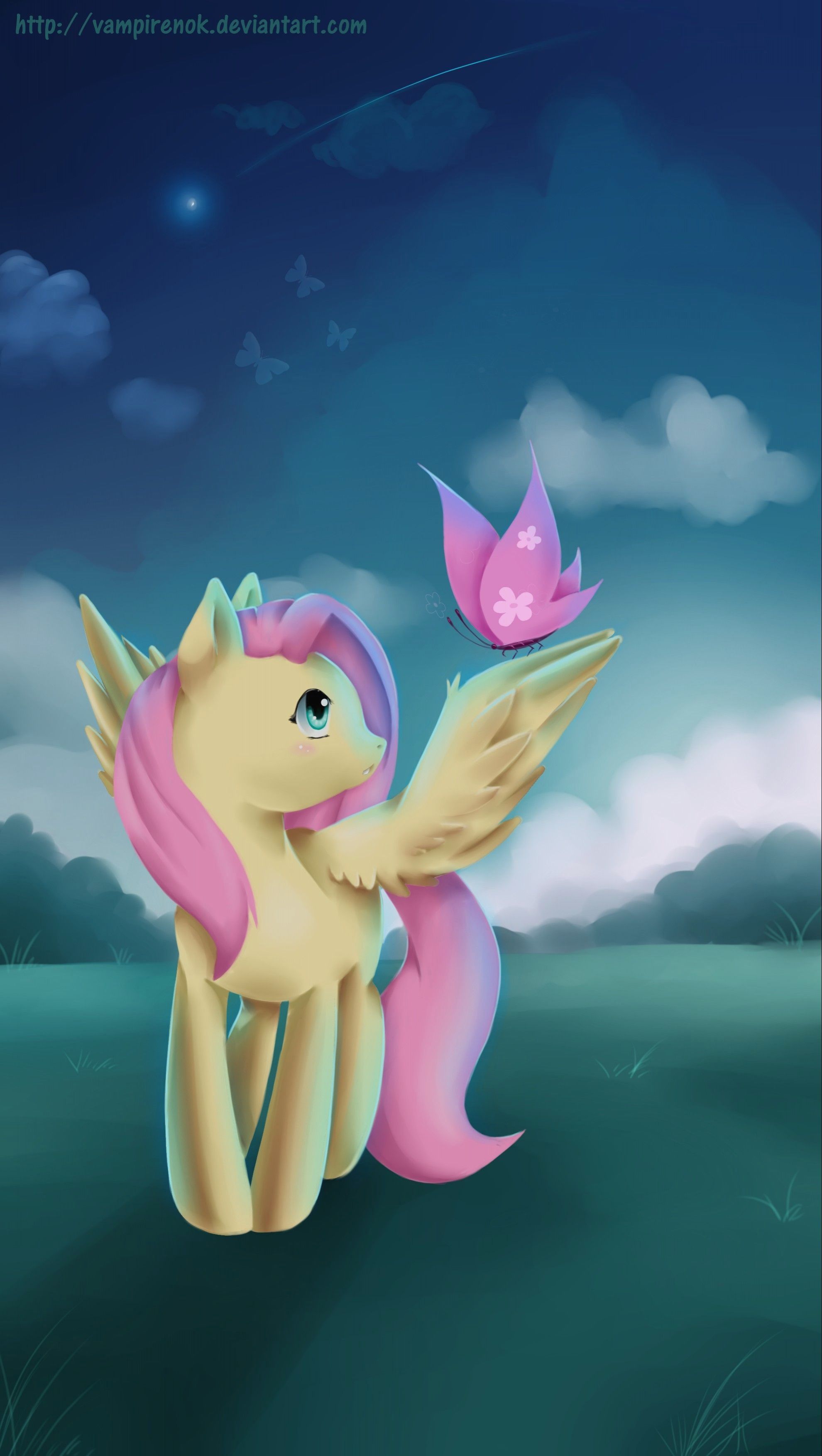 Fluttershy My Little Pony farfalla, 1980x3509 Full HD Verticale, Smartphone