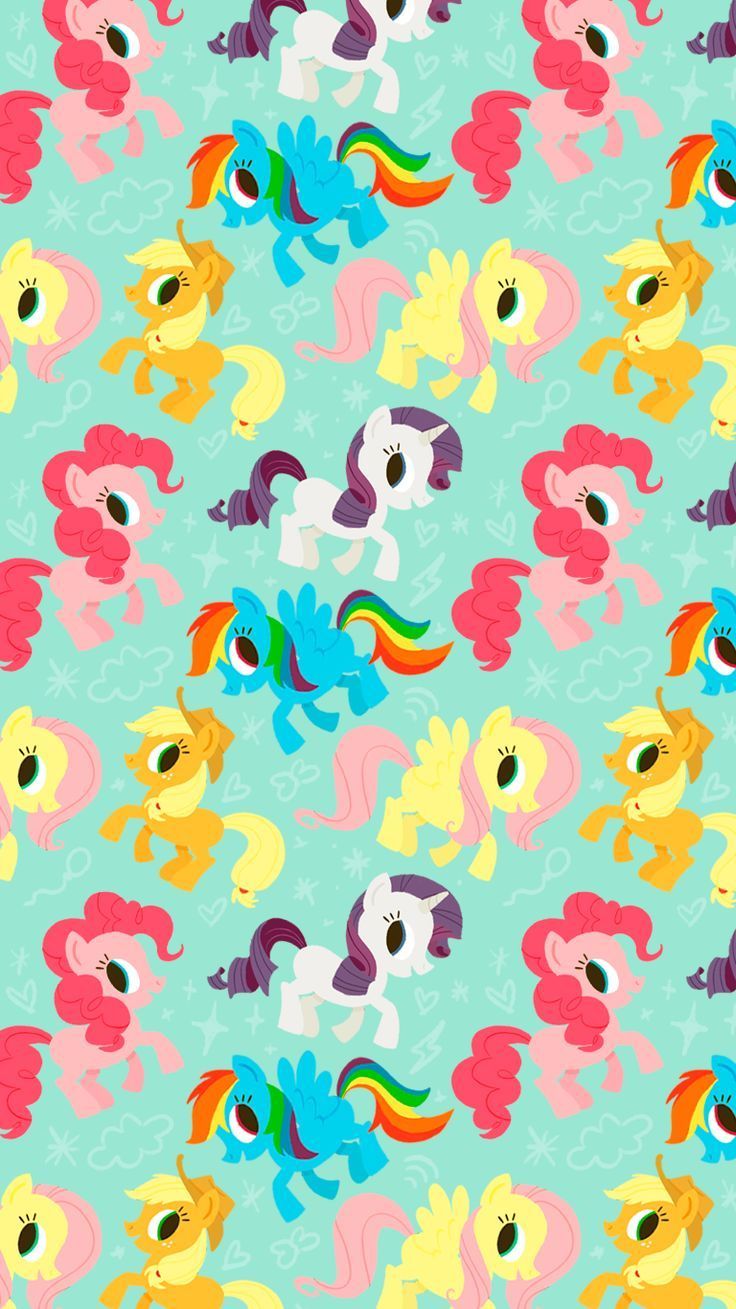 My Little Pony pattern colorato, 736x1309 Verticale, Android
