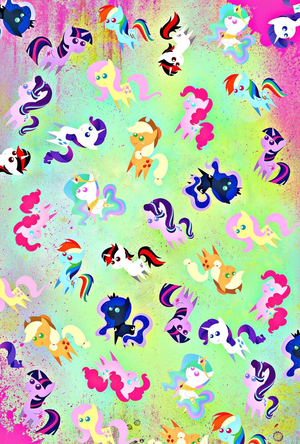 My Little Pony pattern colorato, 1024x1516 Verticale, OnePlus