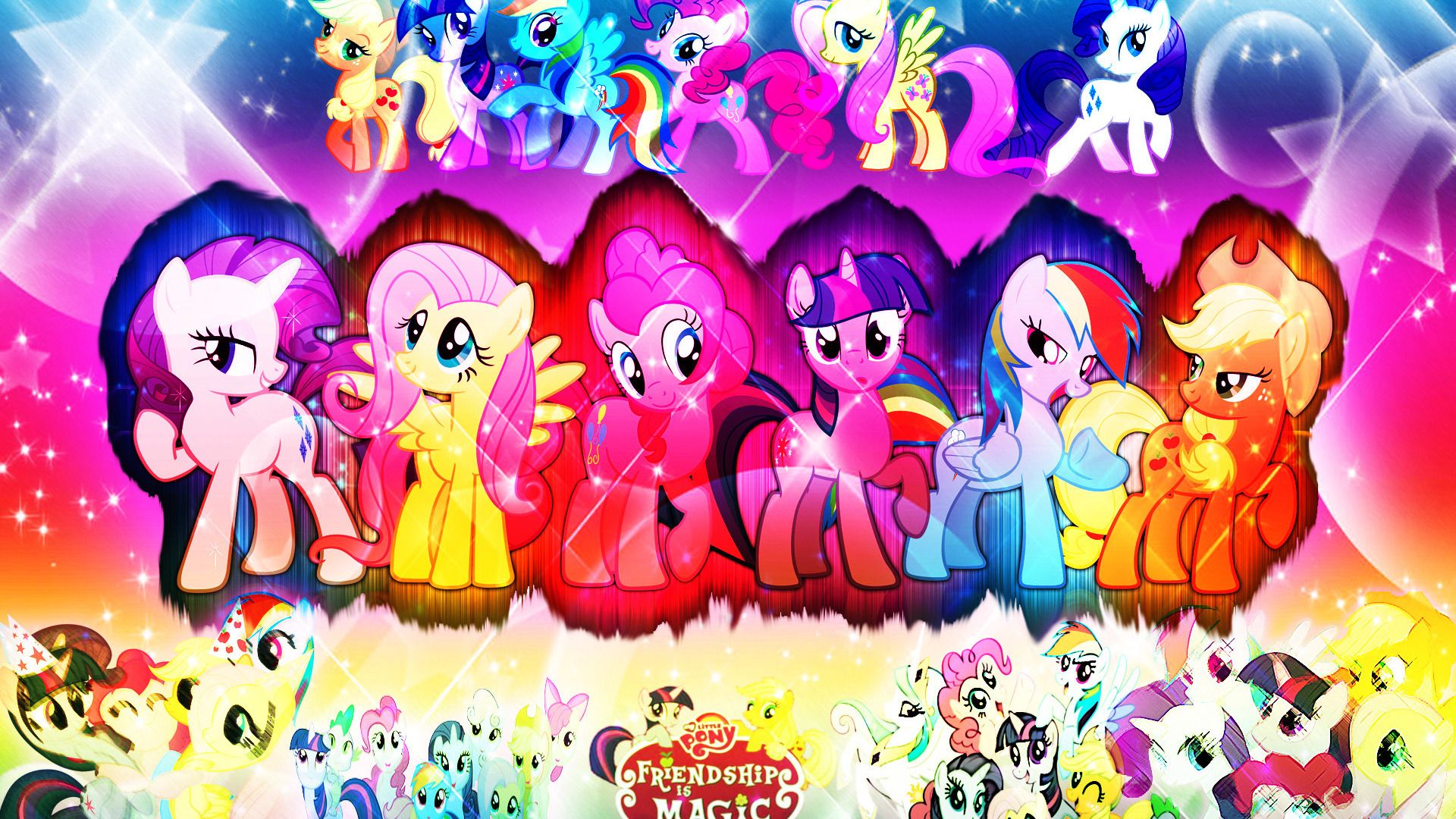 My Little Pony personaggi colorati, 1920x1080 1080p, Laptop