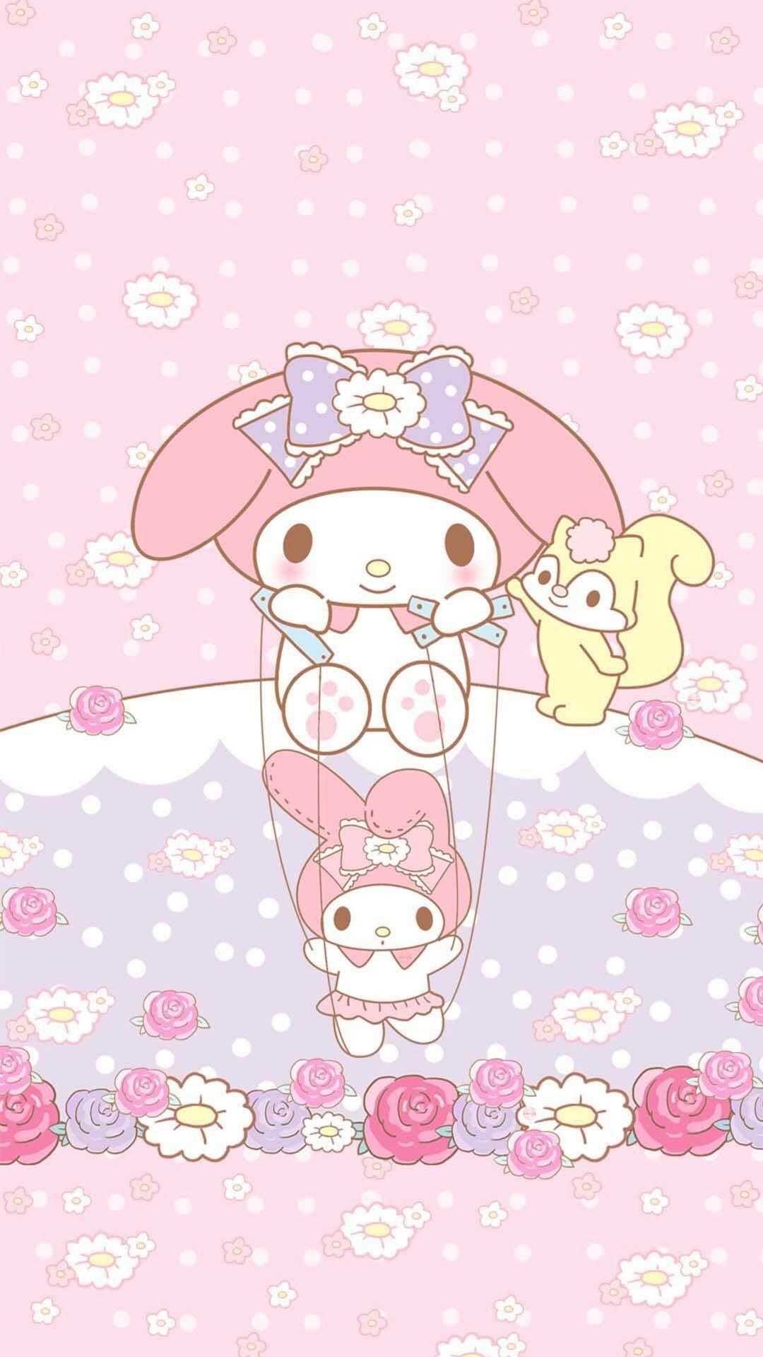 My Melody rosa con coniglietto, 1080x1920 Full HD Verticale, Smartphone