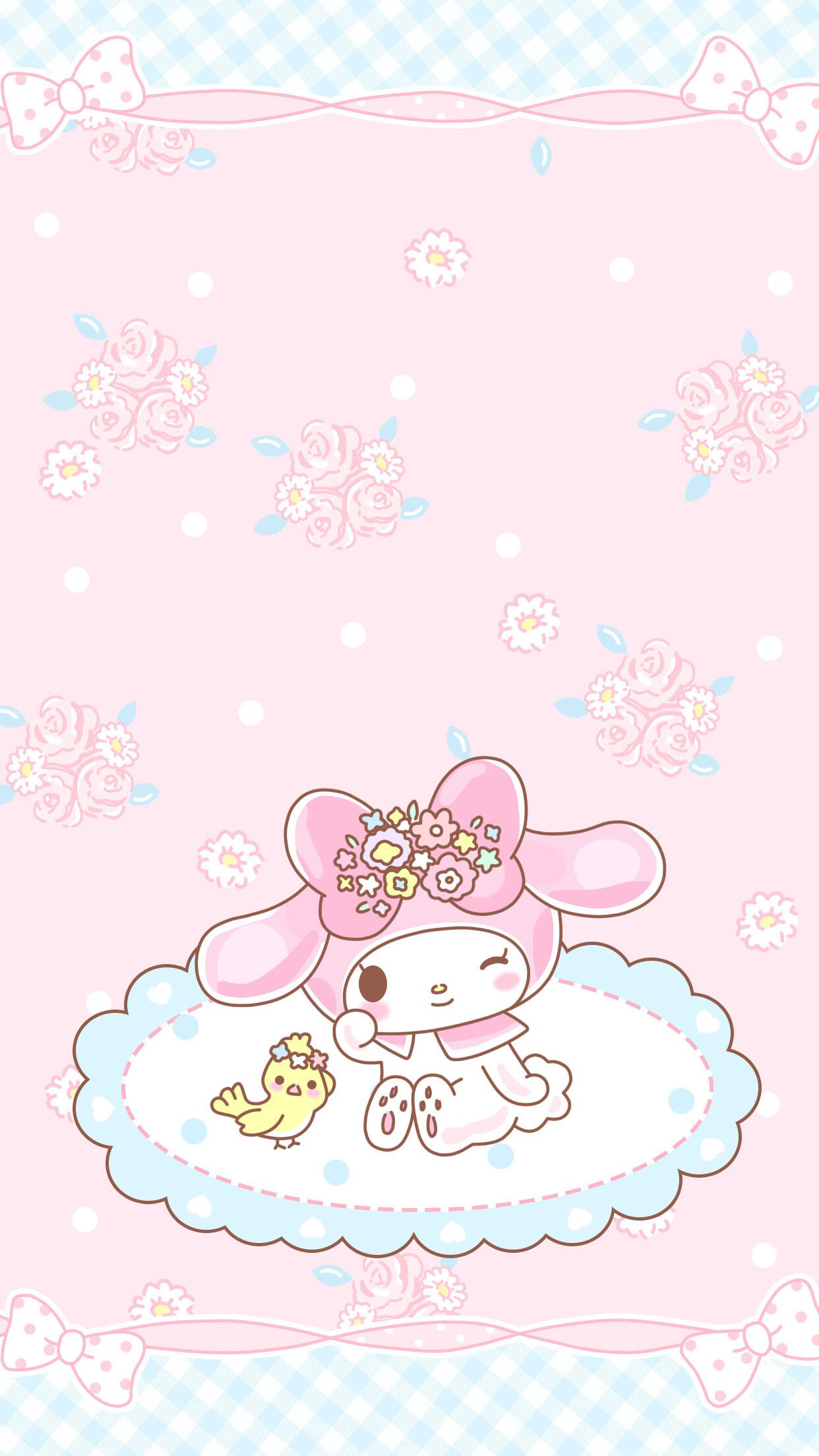 My Melody con pulcino rosa, 1242x2208 Verticale, Telefono