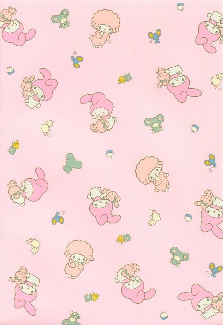 My Melody pattern rosa, 736x1071 Verticale, OnePlus