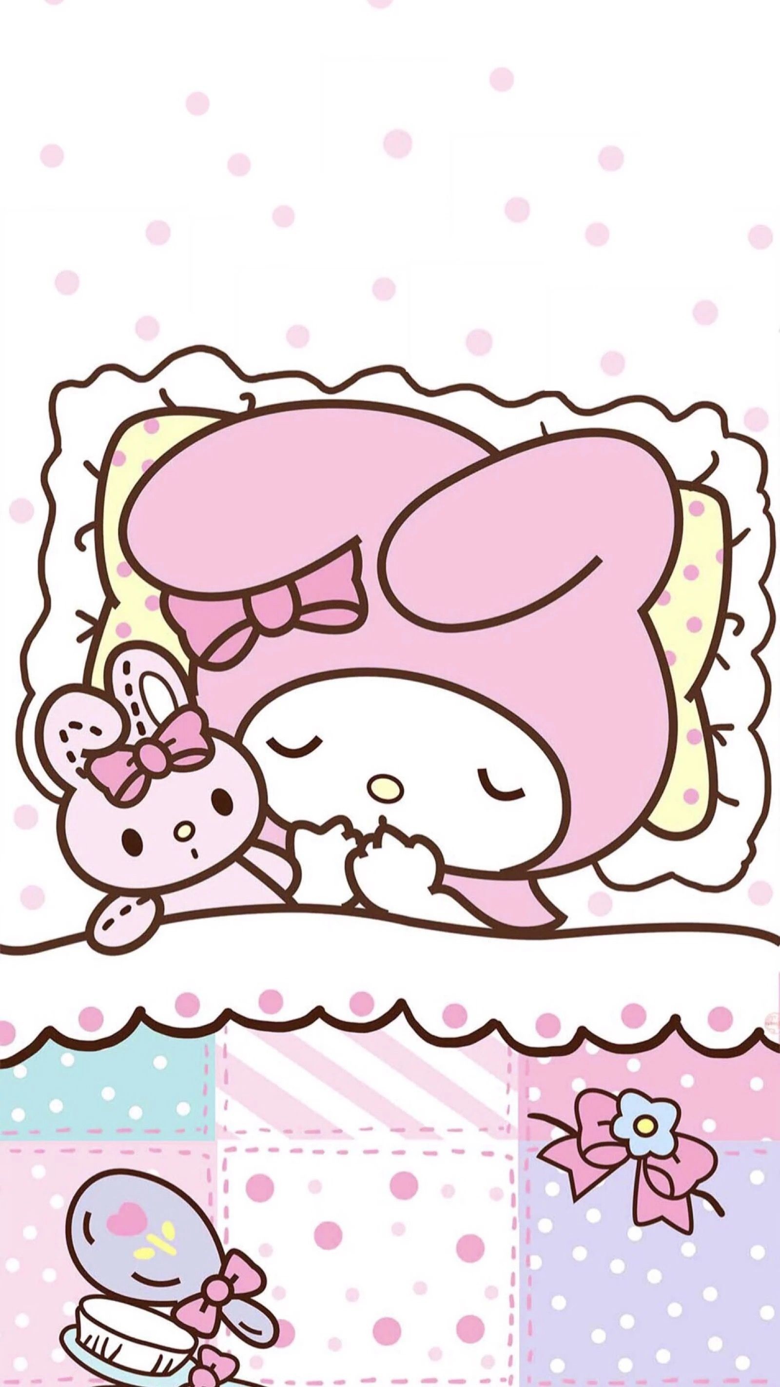 My Melody rosa che dorme, 1600x2844 Verticale, Telefono