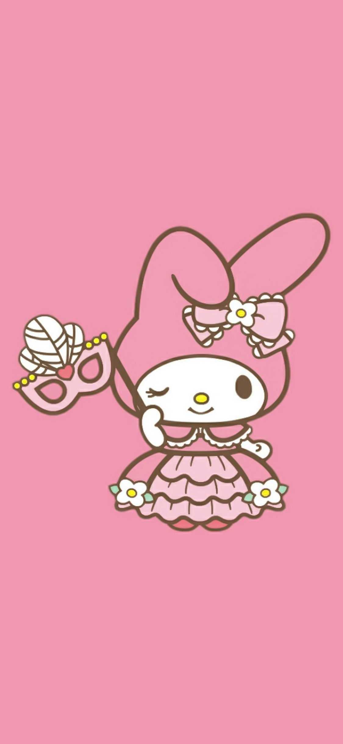 My Melody sfondo rosa, 1125x2436 Verticale, Mobile