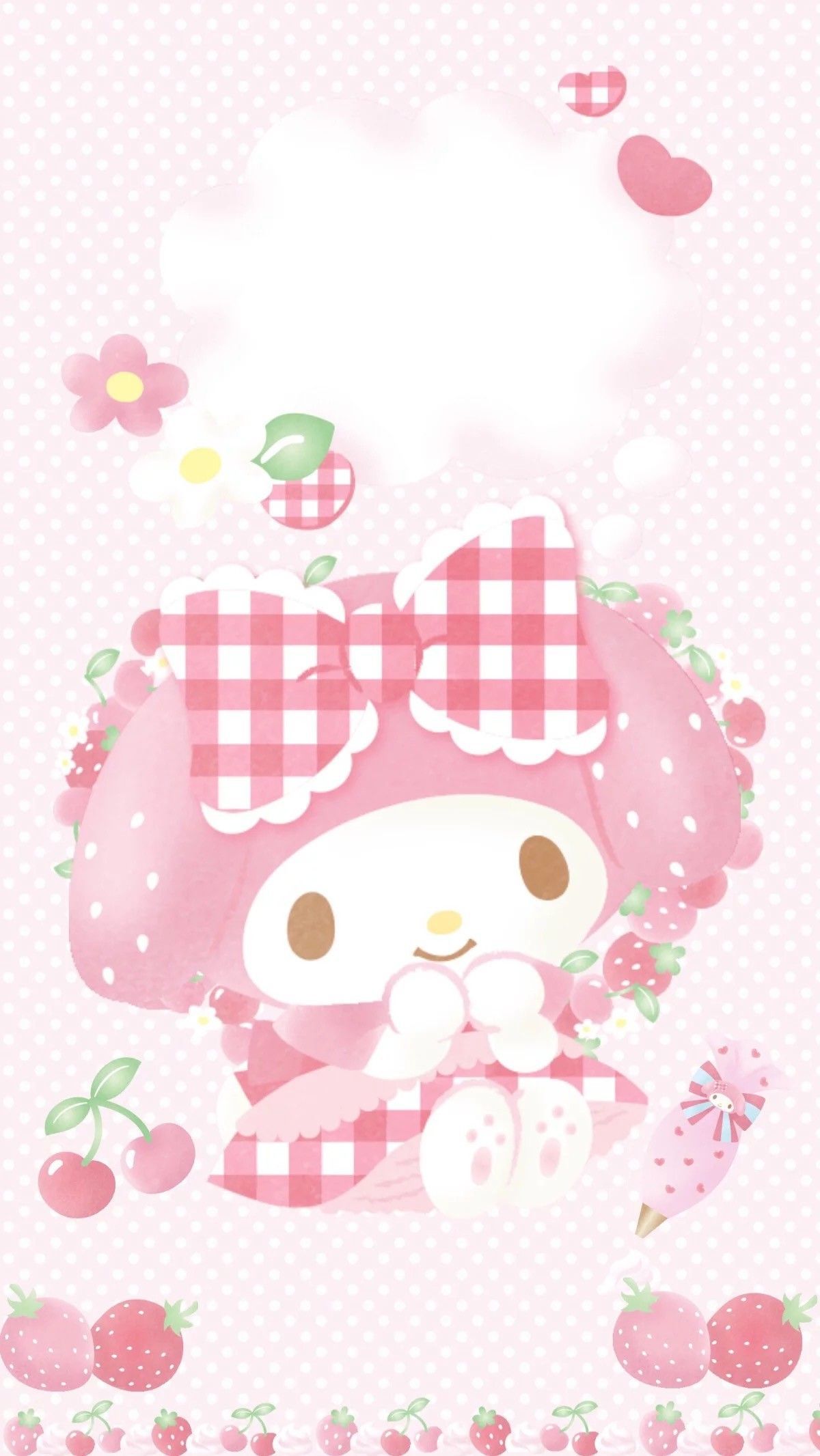 My Melody rosa fragole, 1200x2132 Verticale, Telefono