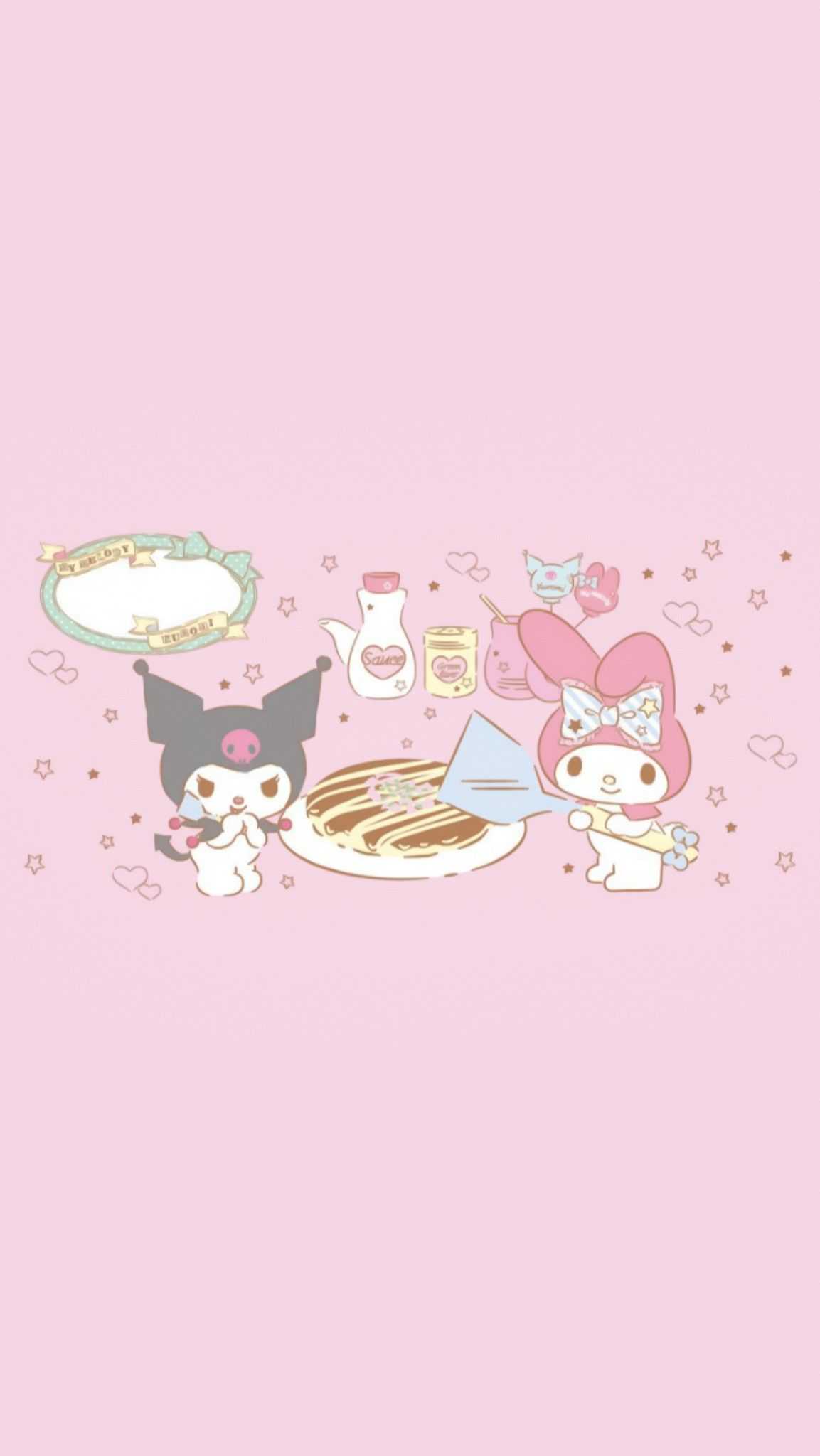 My Melody e Kuromi rosa, 1153x2048 Verticale, Mobile