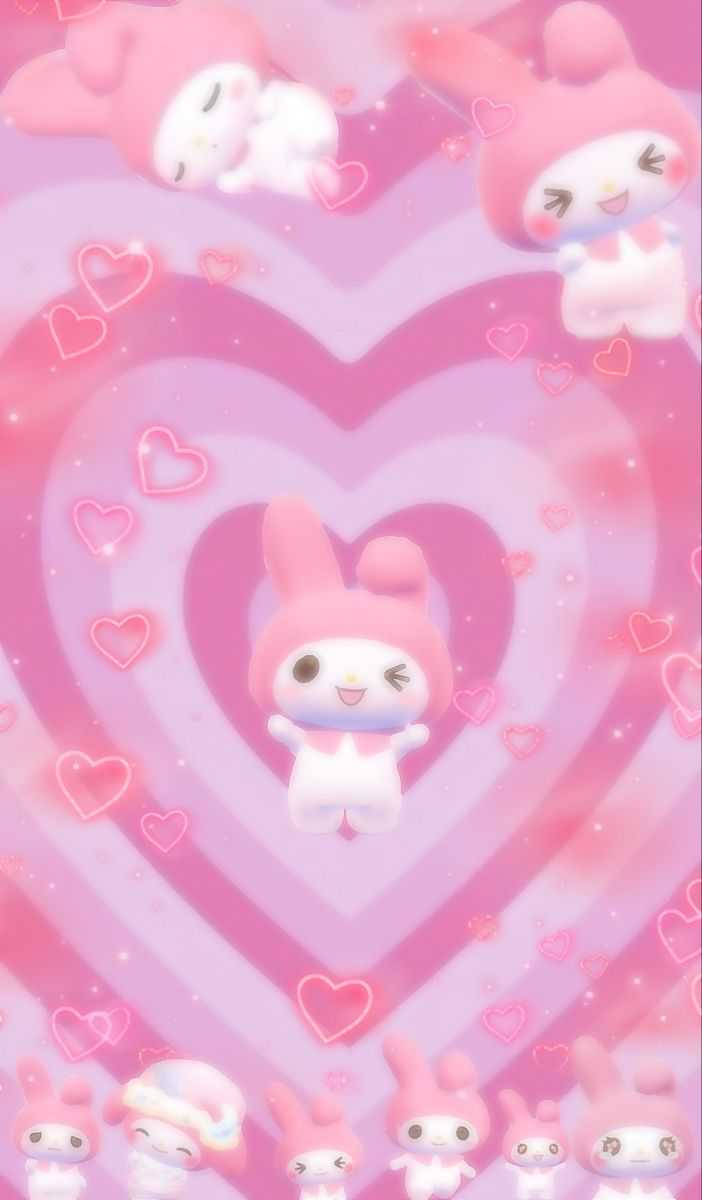 My Melody cuori rosa, 702x1200 Full HD Verticale, iPhone