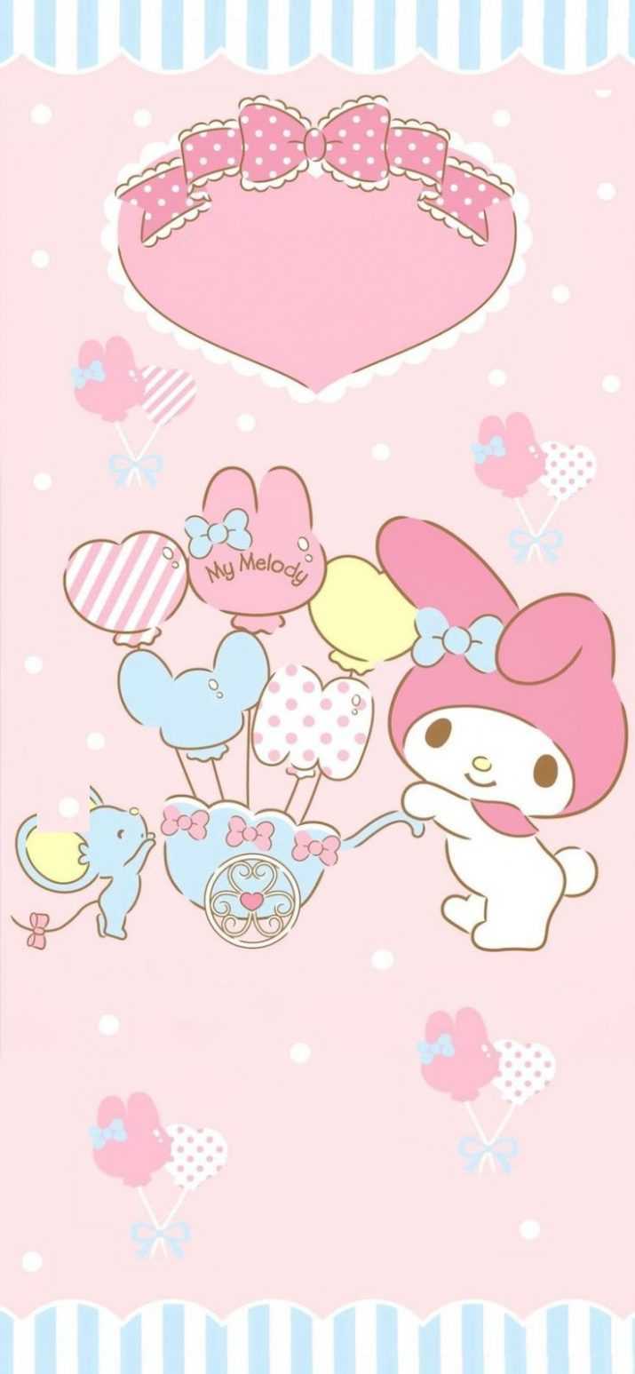 My Melody con palloncini, 715x1547 Full HD Verticale, Smartphone
