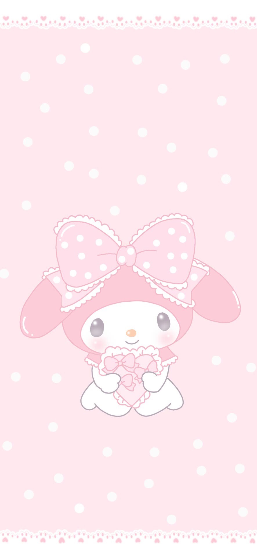 My Melody sfondo rosa, 886x1920 Verticale, Xiaomi