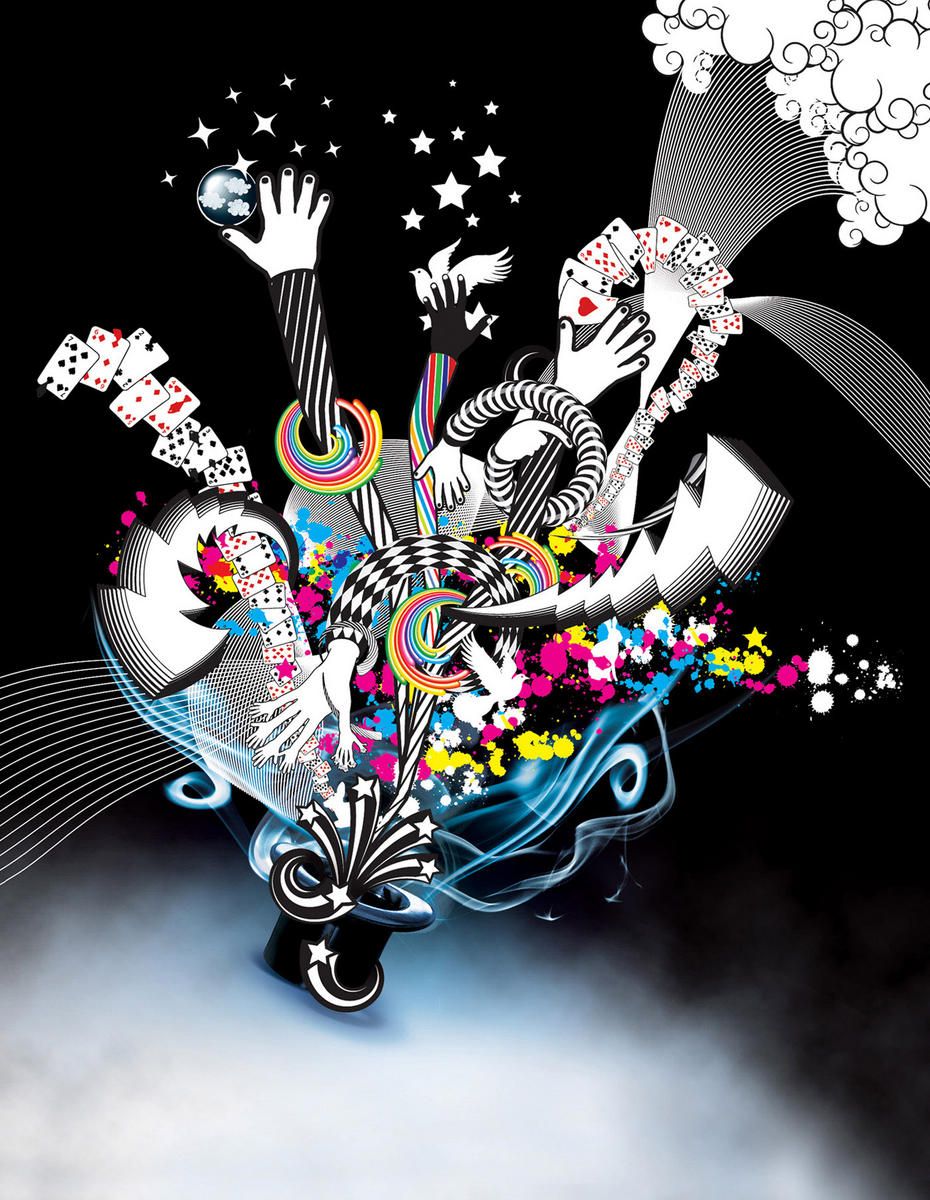 Grafica astratta mani carte colorate, 930x1200 Full HD Verticale, Smartphone