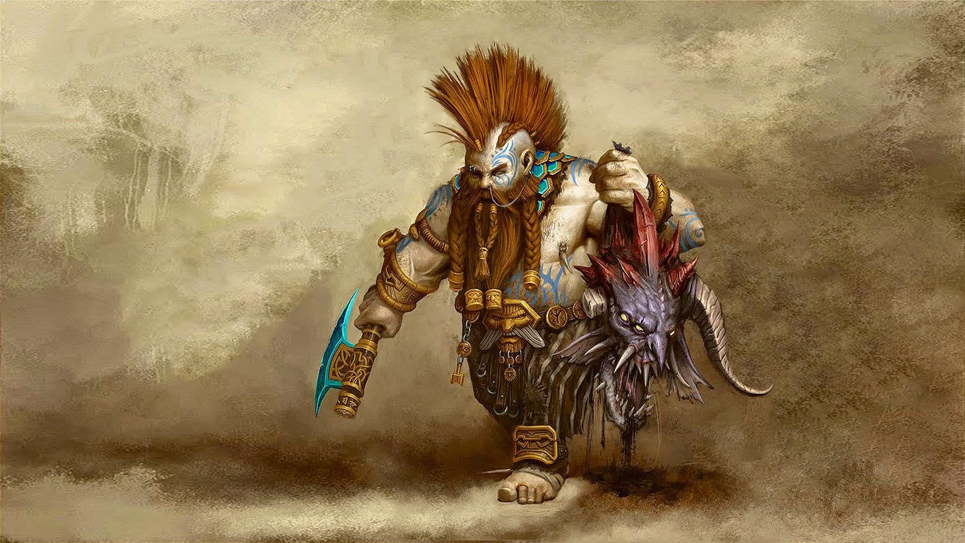 Battaglia nani guerrieri fantasy, 1920x1249 WUXGA, Desktop