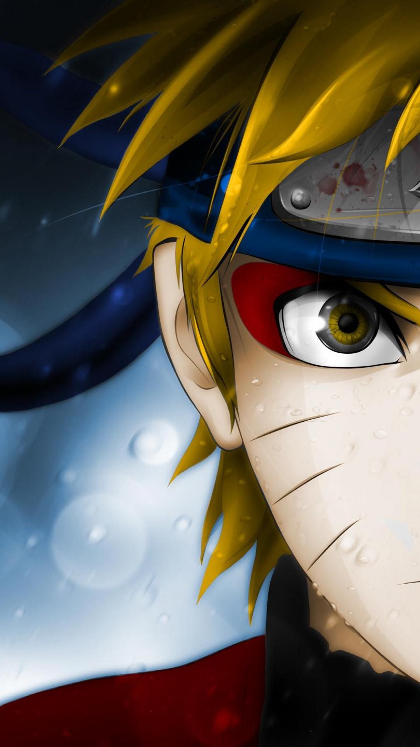 Naruto modalità Kyuubi occhi rossi, 1440x2560 Full HD Verticale, Smartphone