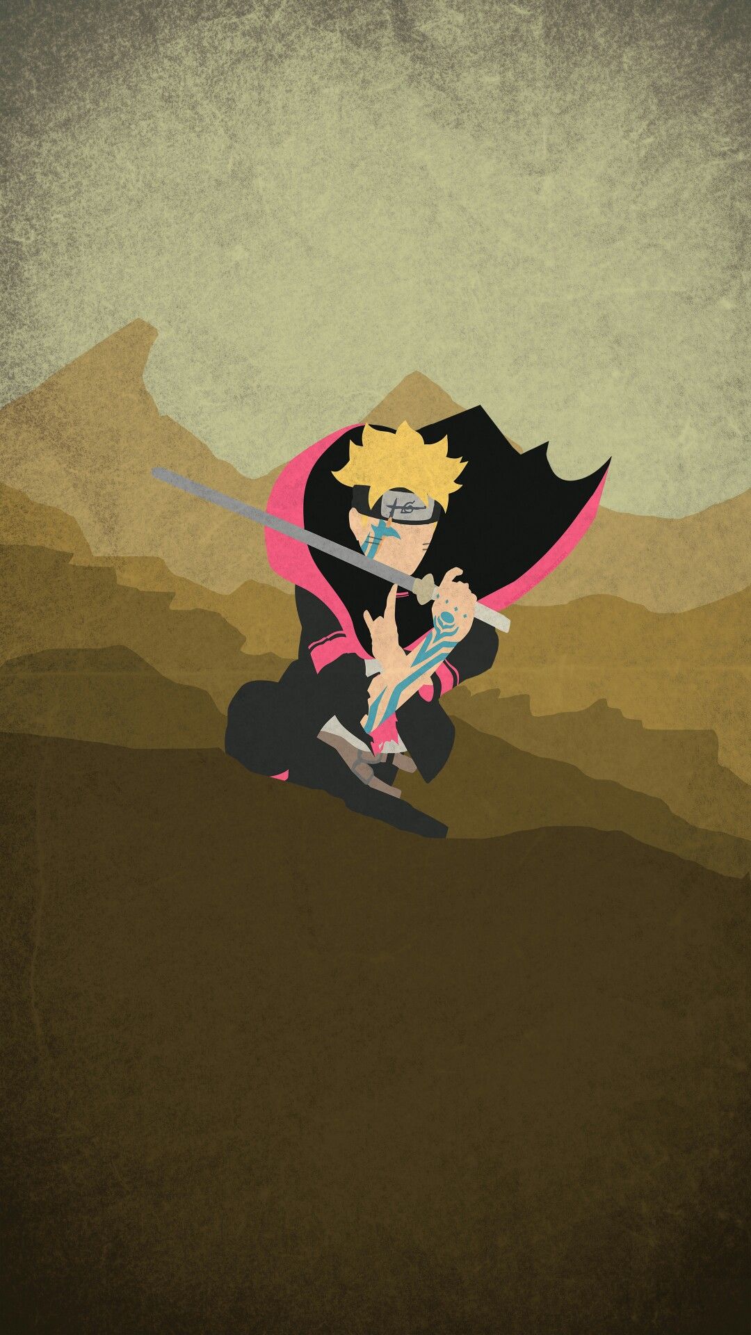Naruto silhouette minimalista, 1080x1920 Full HD Verticale, Smartphone