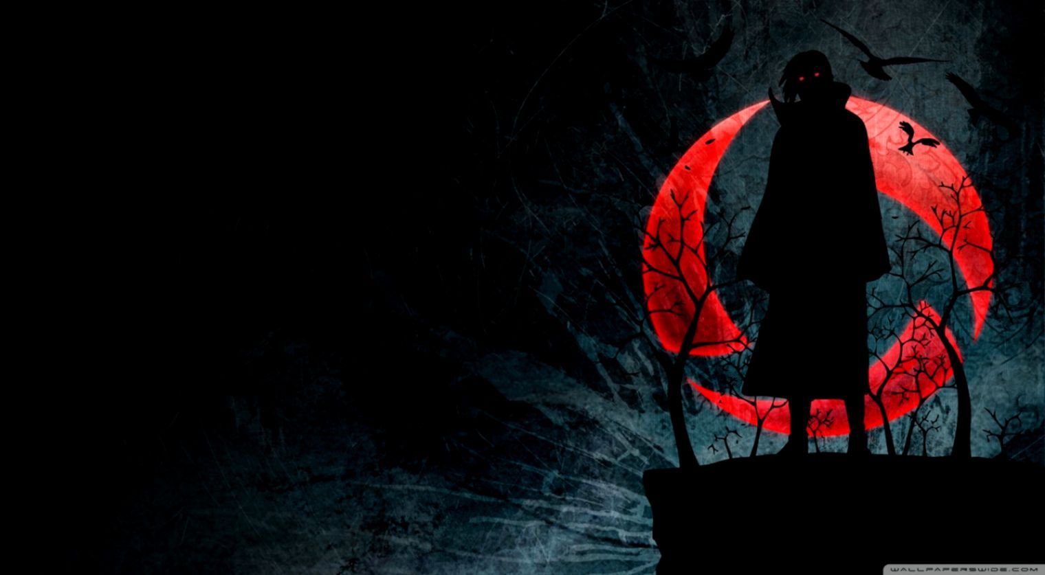 Itachi Naruto luna rossa, 1520x837 720p, PC