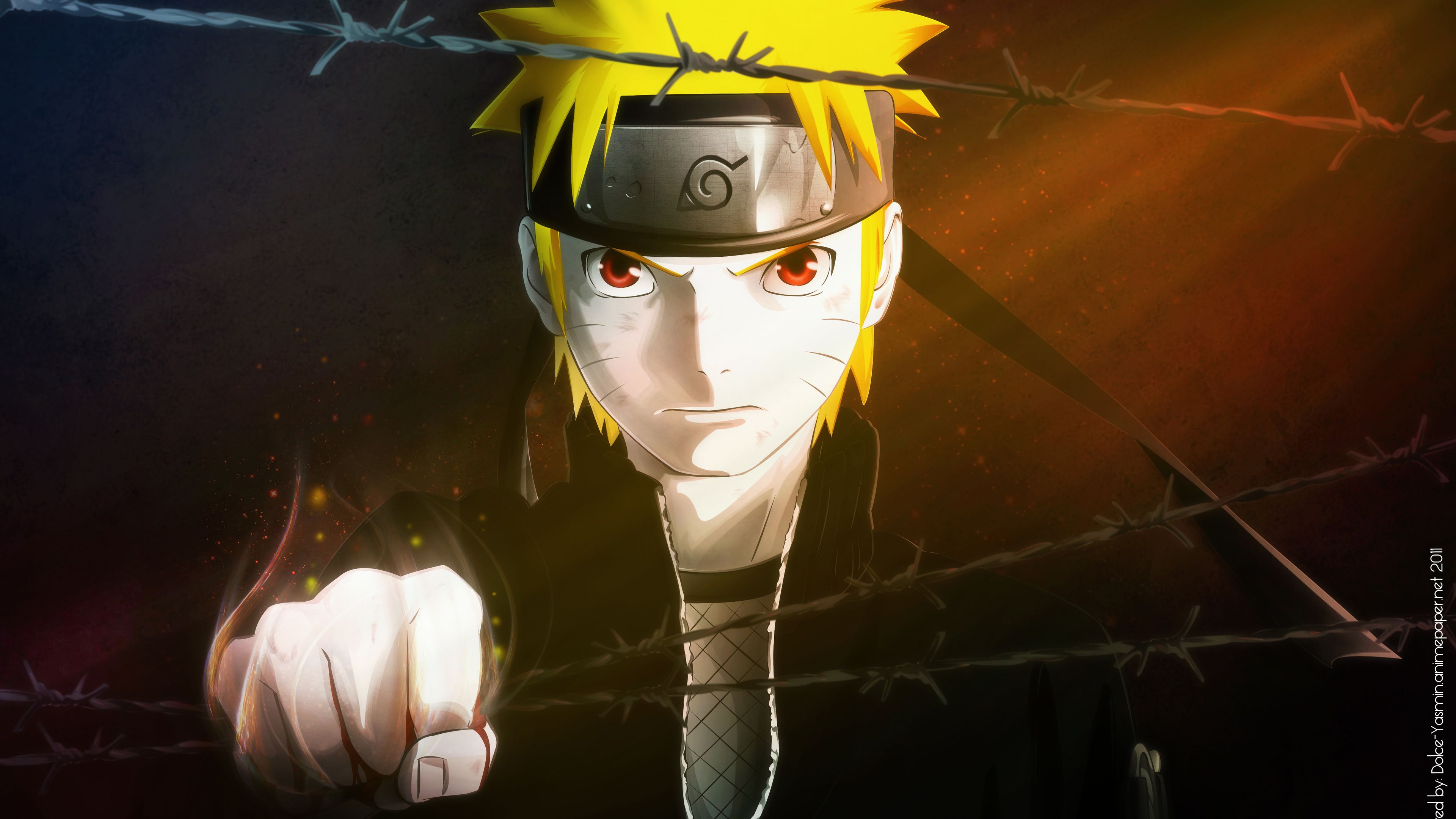 Naruto dietro filo spinato, 3840x2160 4K, Desktop 4K