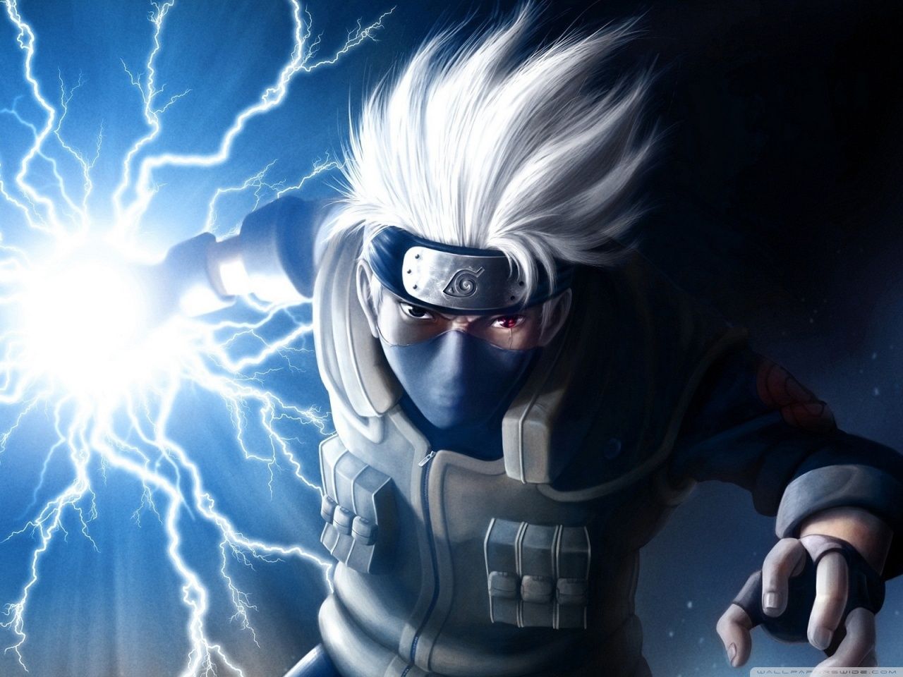 Kakashi con chidori fulmine, ninja copiatore, 1280x960 720p, PC