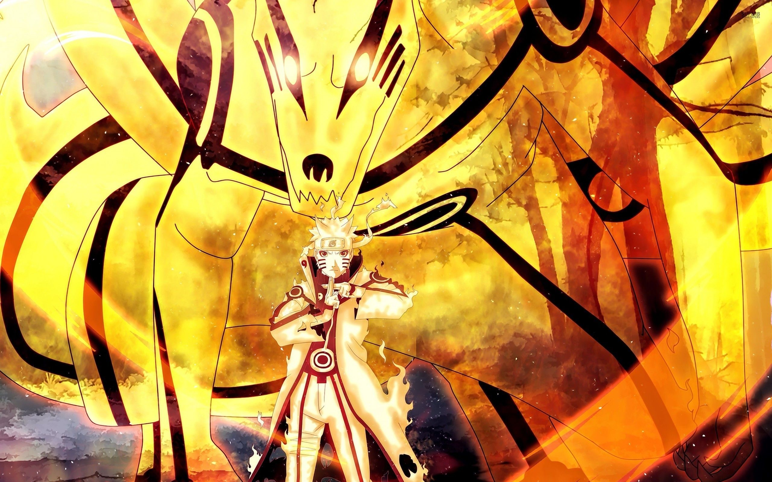 Naruto modalità Kurama dorata, 2560x1600 2K, Desktop
