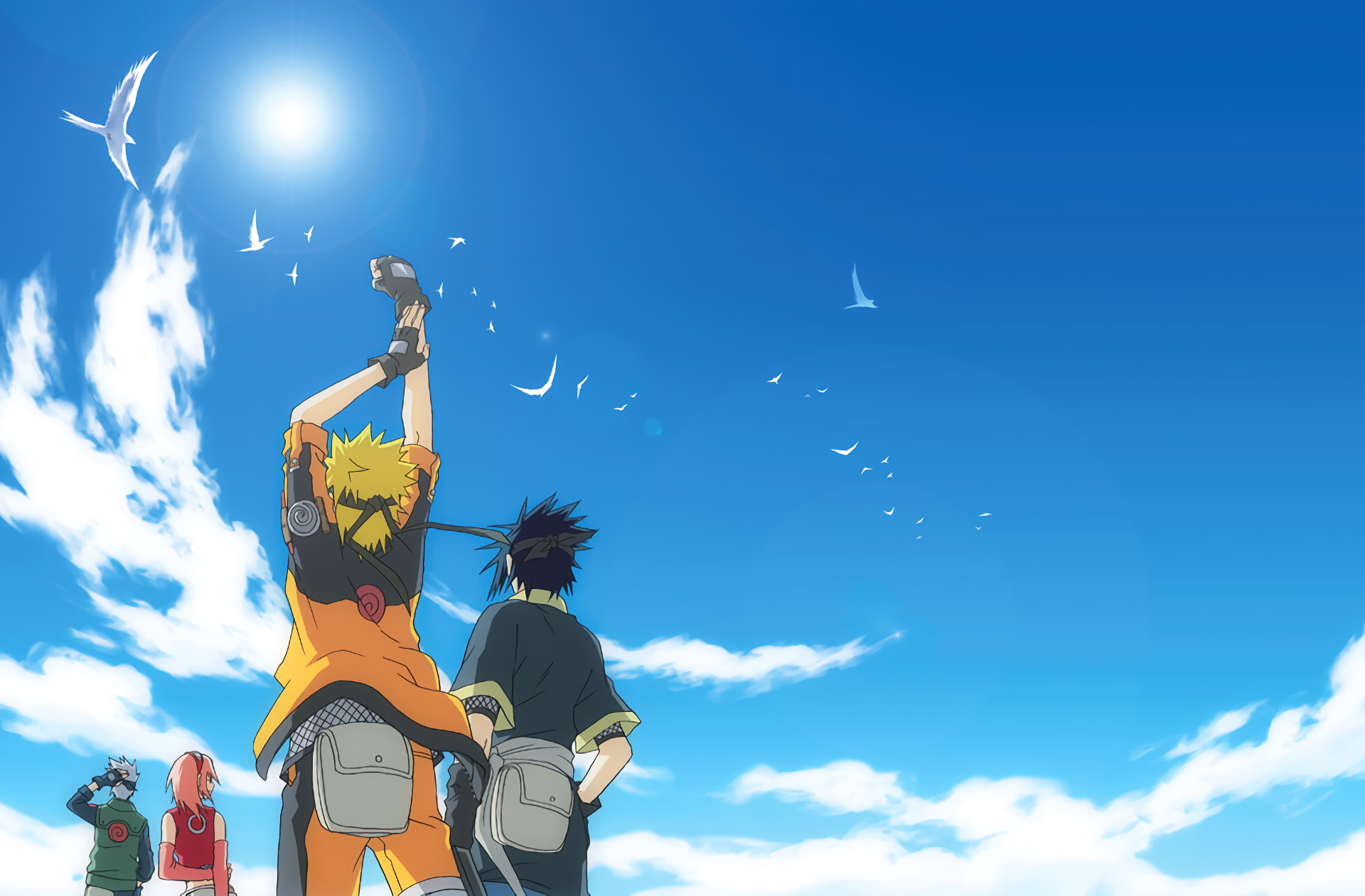 Naruto e Sasuke cielo blu, clan Uchiha, 1920x1261 Full HD+, Desktop