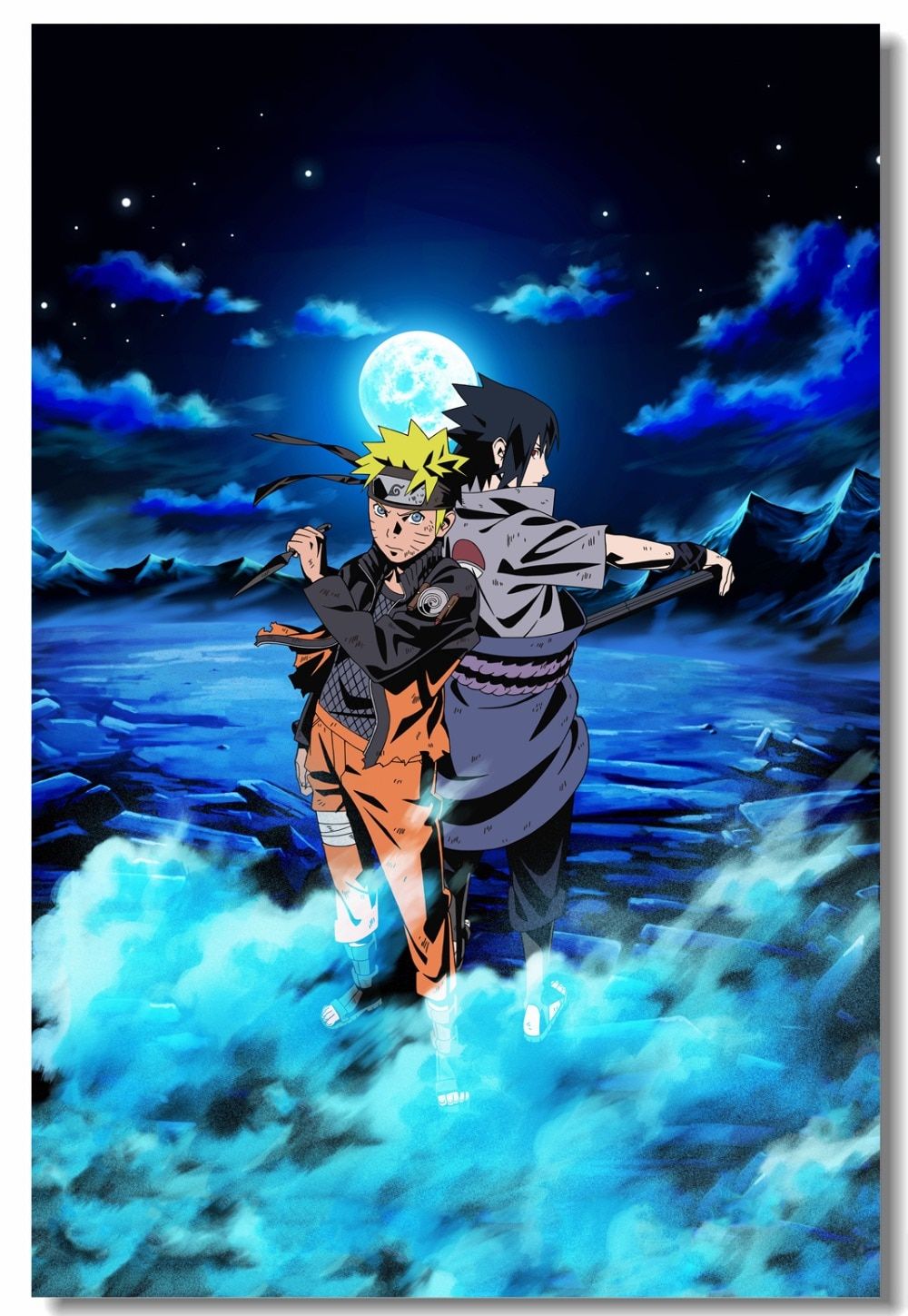Naruto e Sasuke luna blu, clan Uchiha, 1000x1449 Full HD Verticale, iPhone