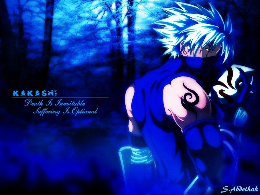 Kakashi Hatake tonalità blu, ninja copiatore, 1024x768 HD, PC