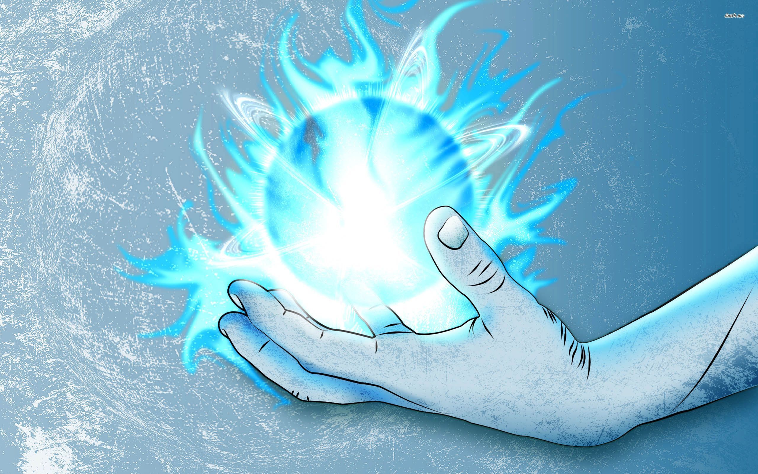 Naruto Rasengan mano blu, 2560x1600 2K+, PC