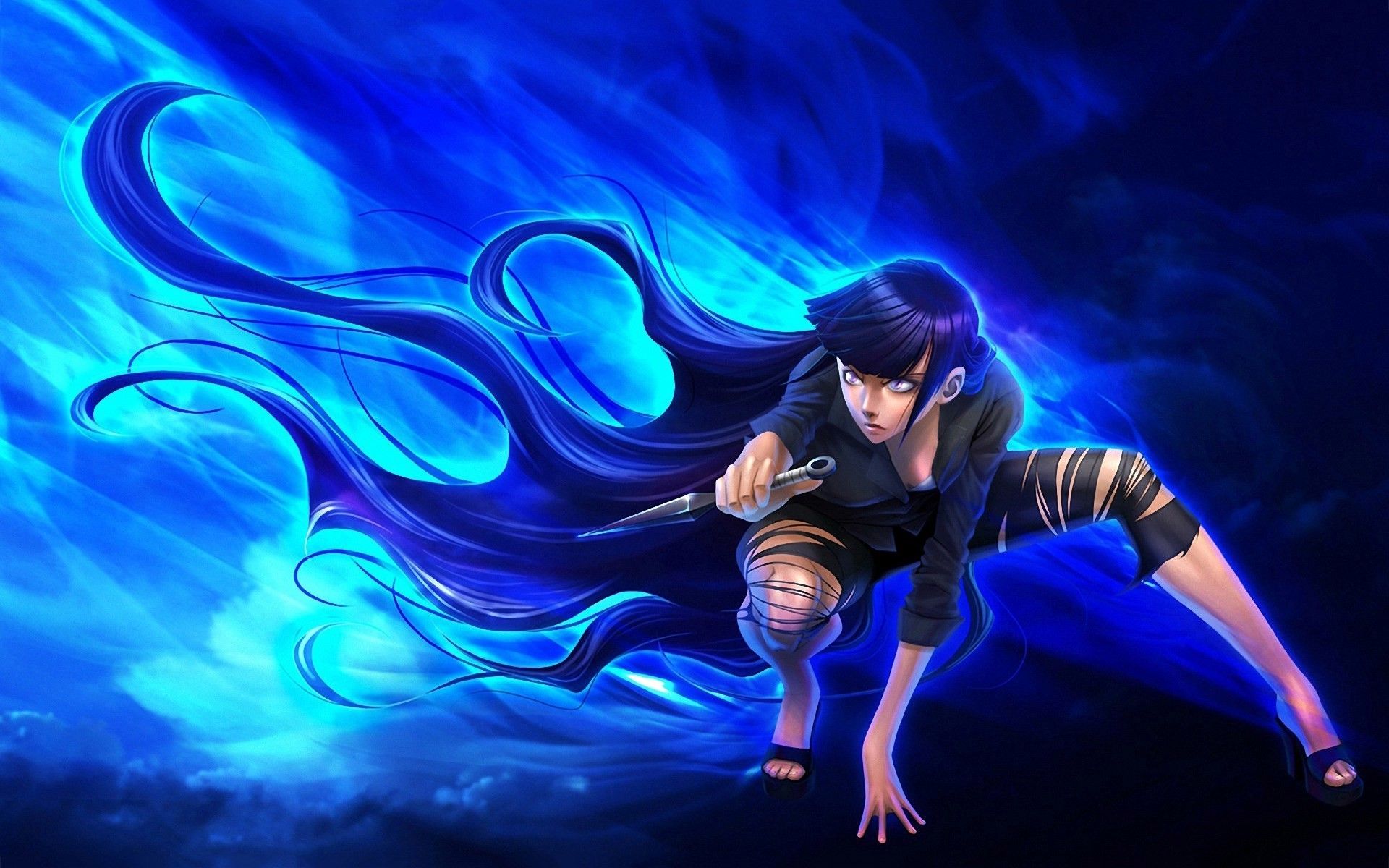 Naruto personaggio aura blu, ninja, 1920x1200 Full HD+, Desktop